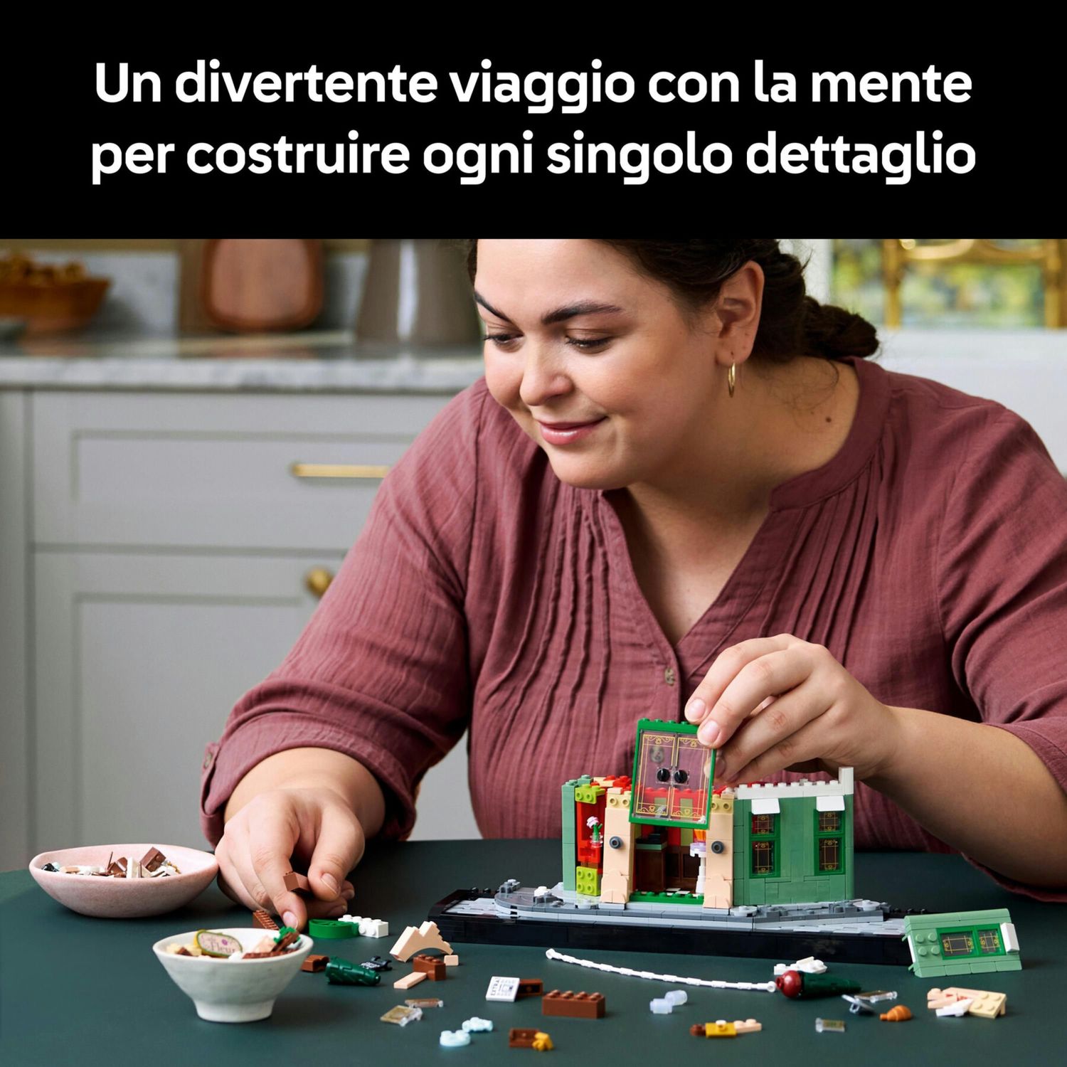 Lego icons 10362 café francese - kit modellismo fai da te per adulti da collezione, idea regalo creativa per donna o uomo - Lego, LEGO ICONS