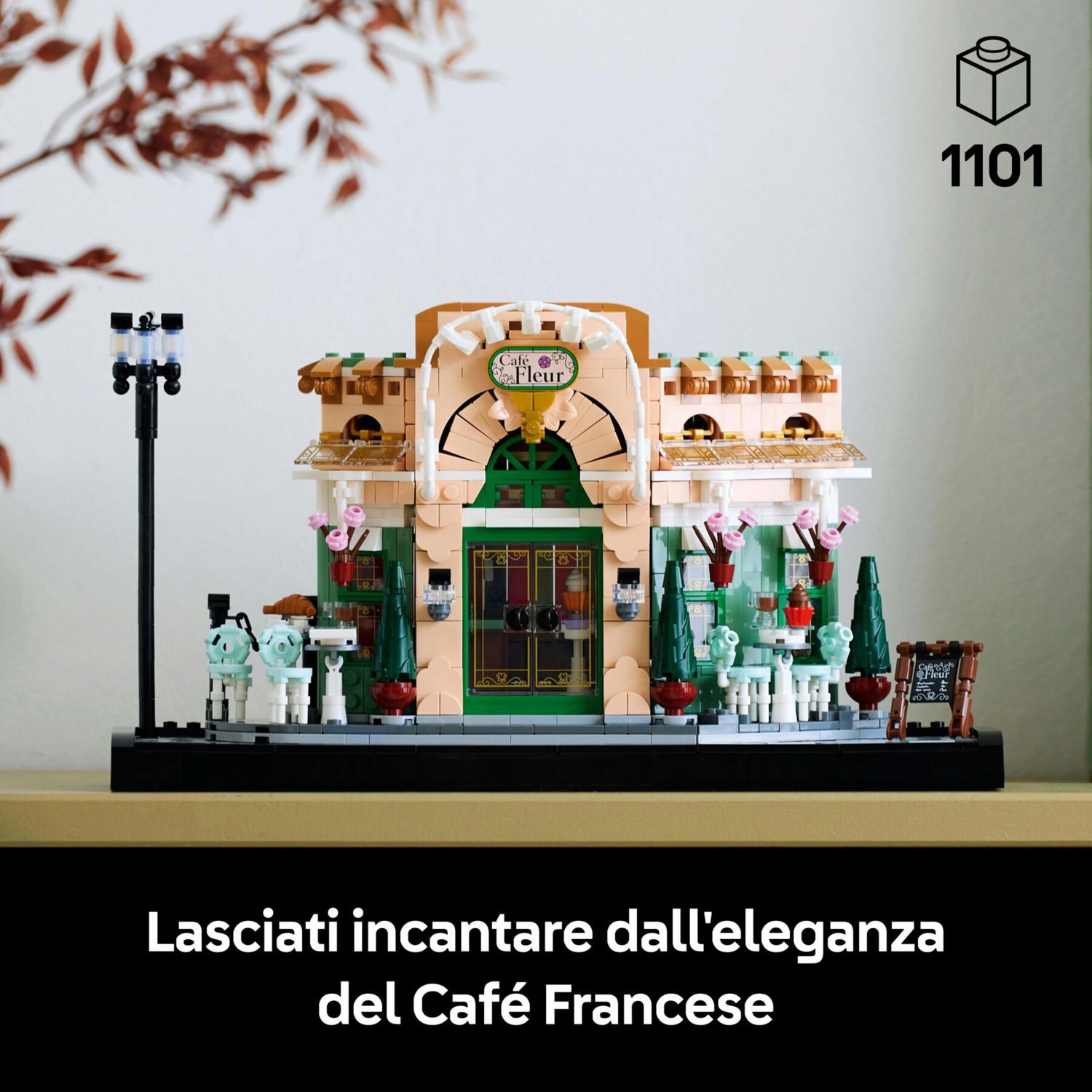 Lego icons 10362 café francese - kit modellismo fai da te per adulti da collezione, idea regalo creativa per donna o uomo - Lego, LEGO ICONS