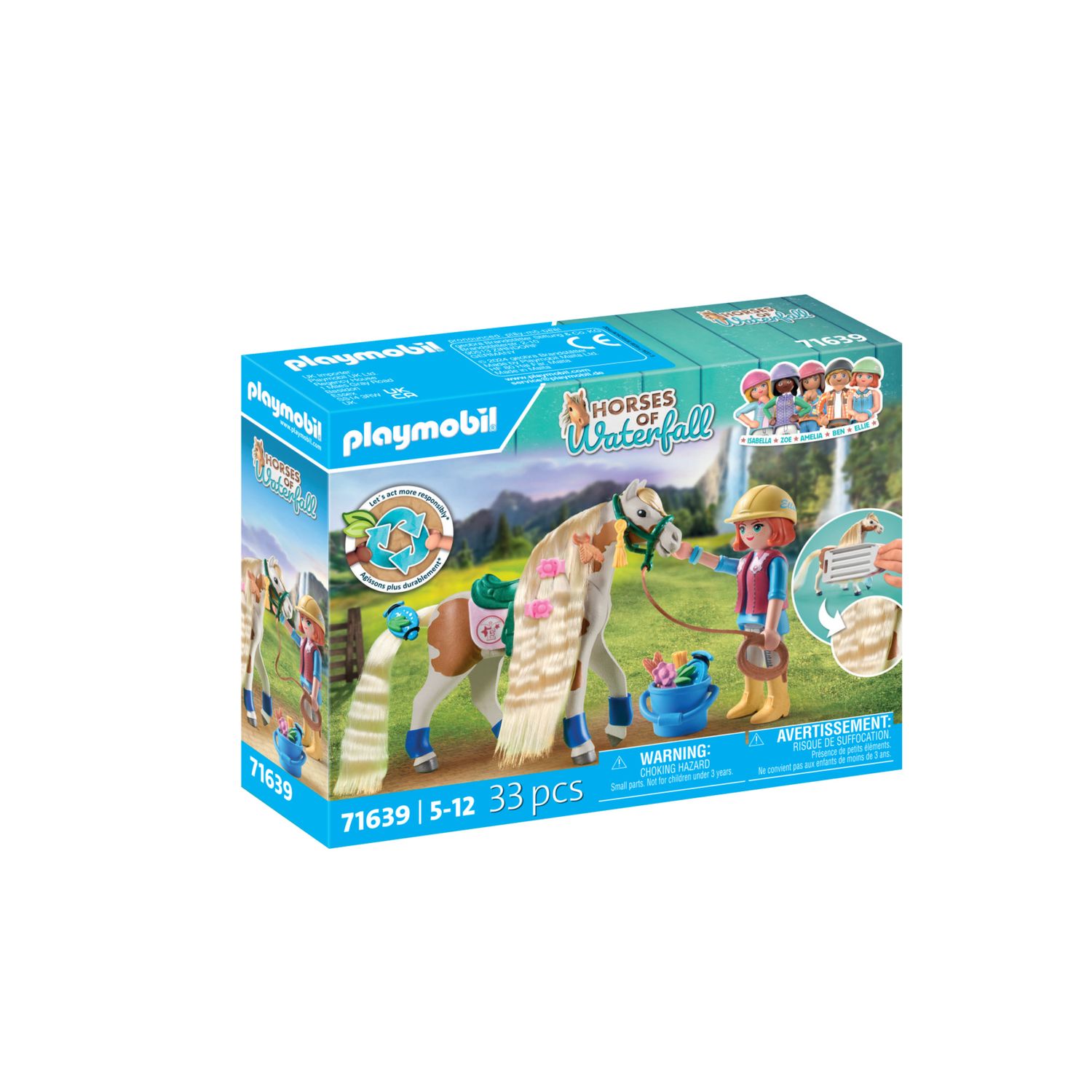 Playmobil 71639 cavallo con criniera - horses of waterfall - 4+ anni - Playmobil