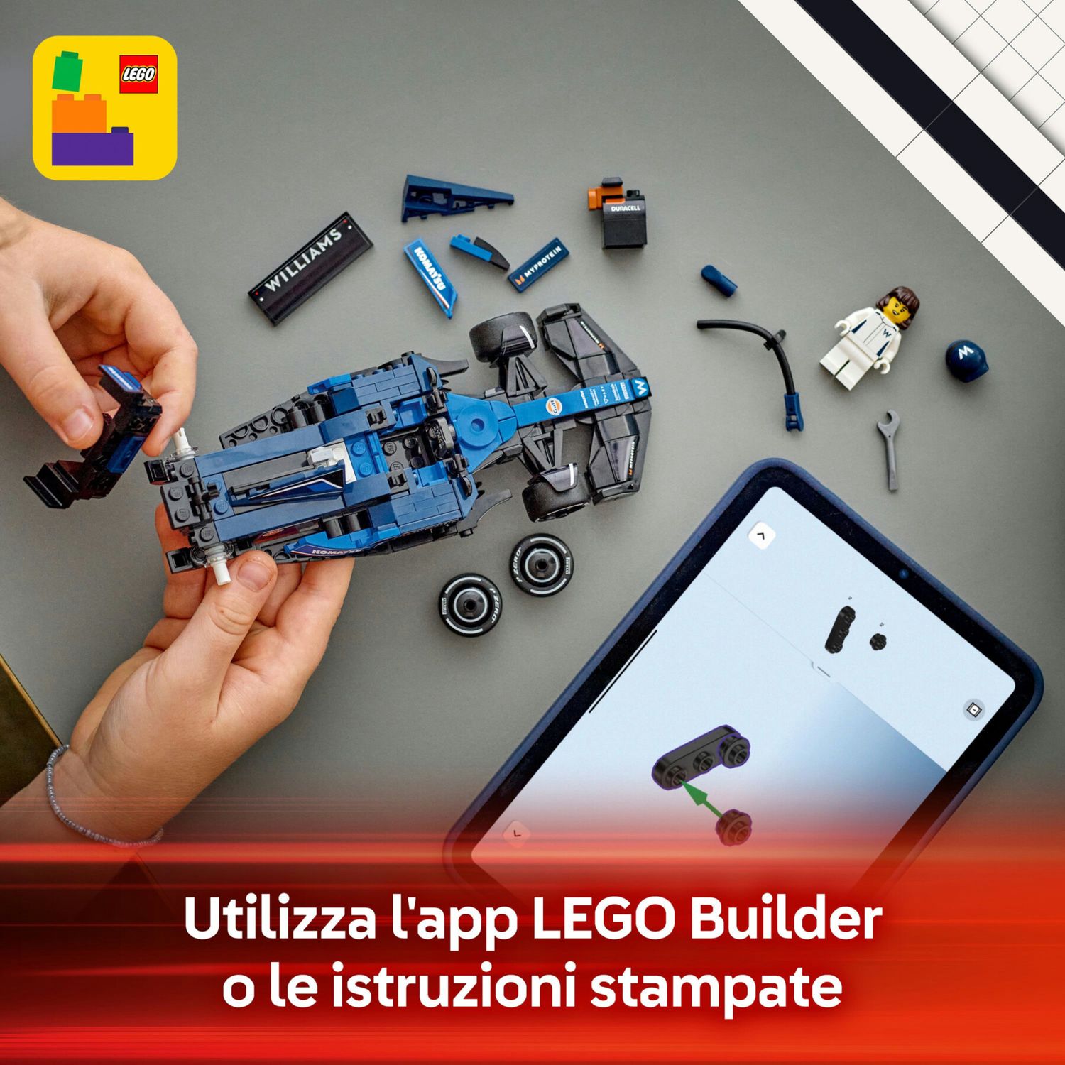 Lego speed champions 77249 auto da corsa f1 williams racing fw46 macchina giocattolo da collezione con minifigure, bambini 10+ - LEGO SPEED CHAMPIONS, Lego