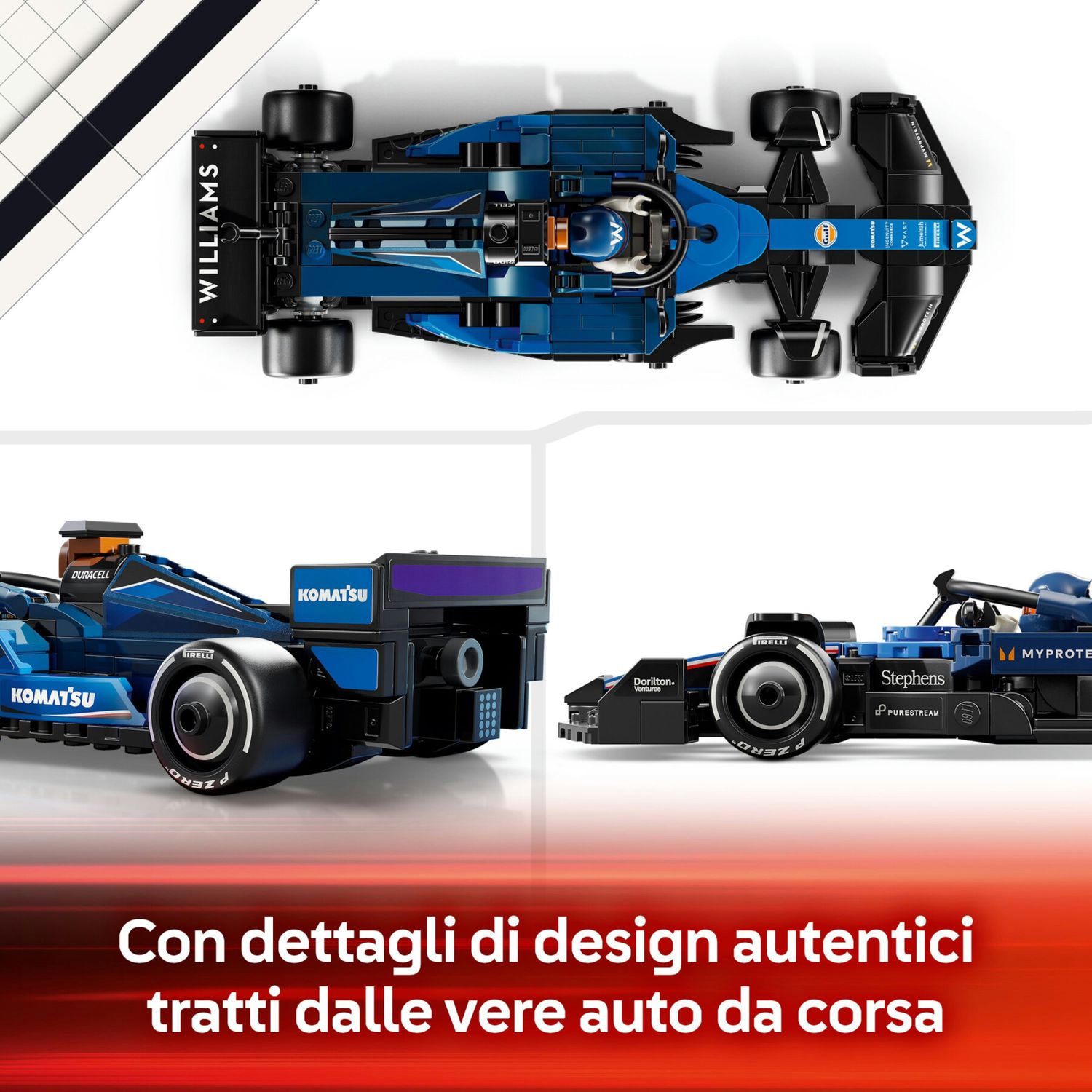 Lego speed champions 77249 auto da corsa f1 williams racing fw46 macchina giocattolo da collezione con minifigure, bambini 10+ - LEGO SPEED CHAMPIONS, Lego