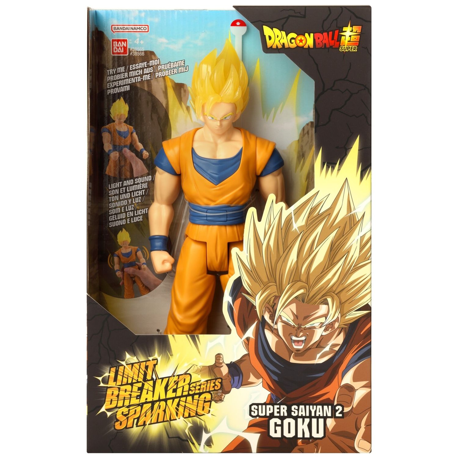 Action figure gigante goku super saiyan 2 - limit breaker sparking con luci e suoni - DRAGON BALL, BANDAI