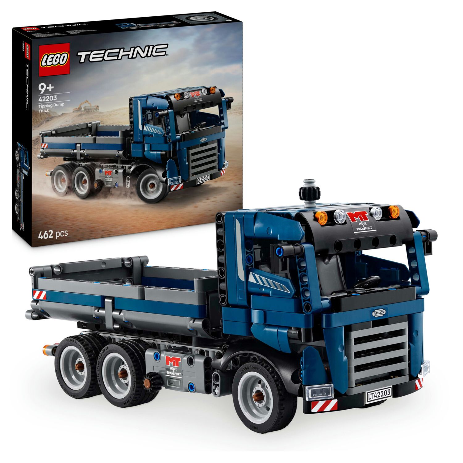 Lego technic 42203 autocarro con cassone ribaltabile - camion giocattolo con sterzo e funzioni - modellino per bambini 9+ - LEGO TECHNIC, Lego