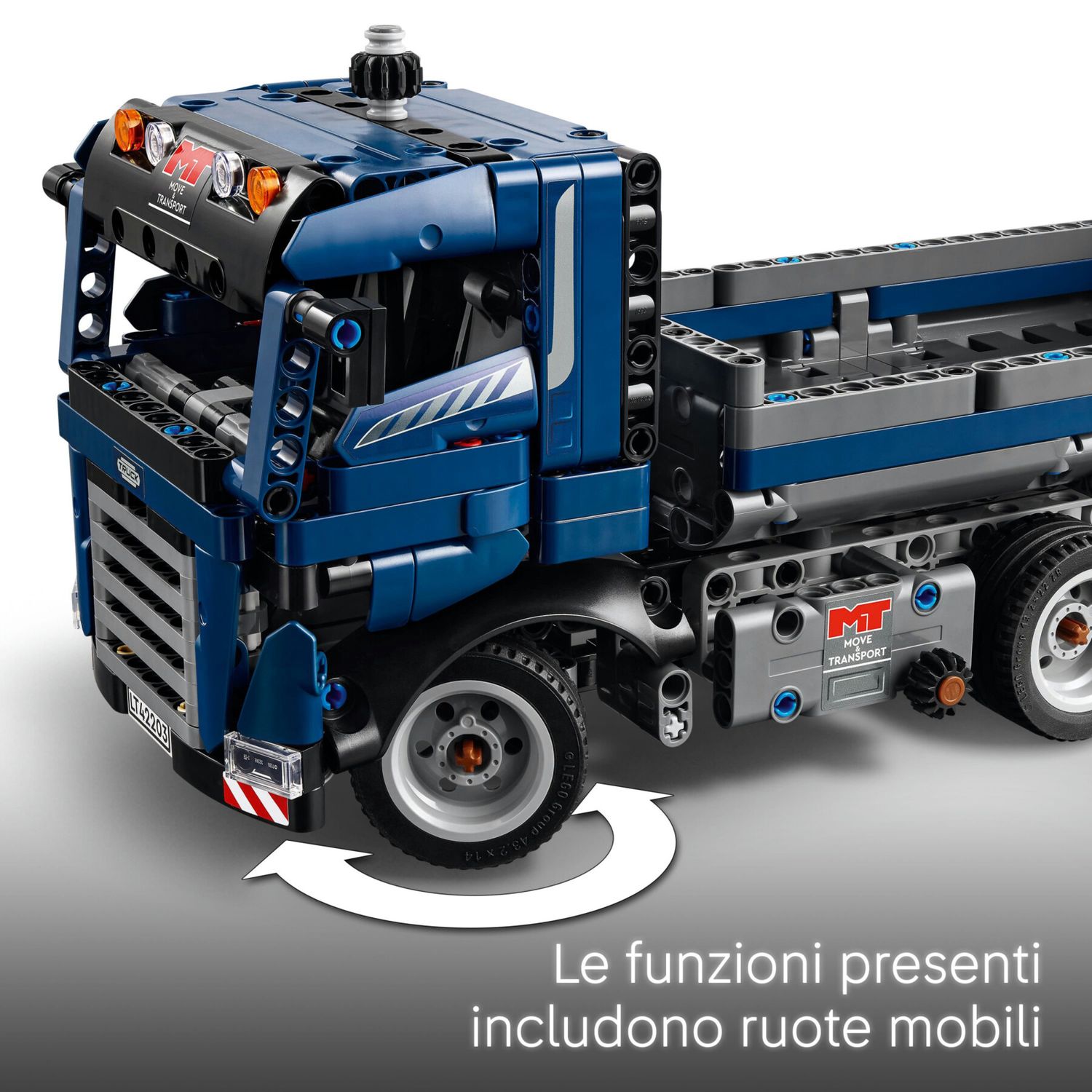 Lego technic 42203 autocarro con cassone ribaltabile - camion giocattolo con sterzo e funzioni - modellino per bambini 9+ - LEGO TECHNIC, Lego