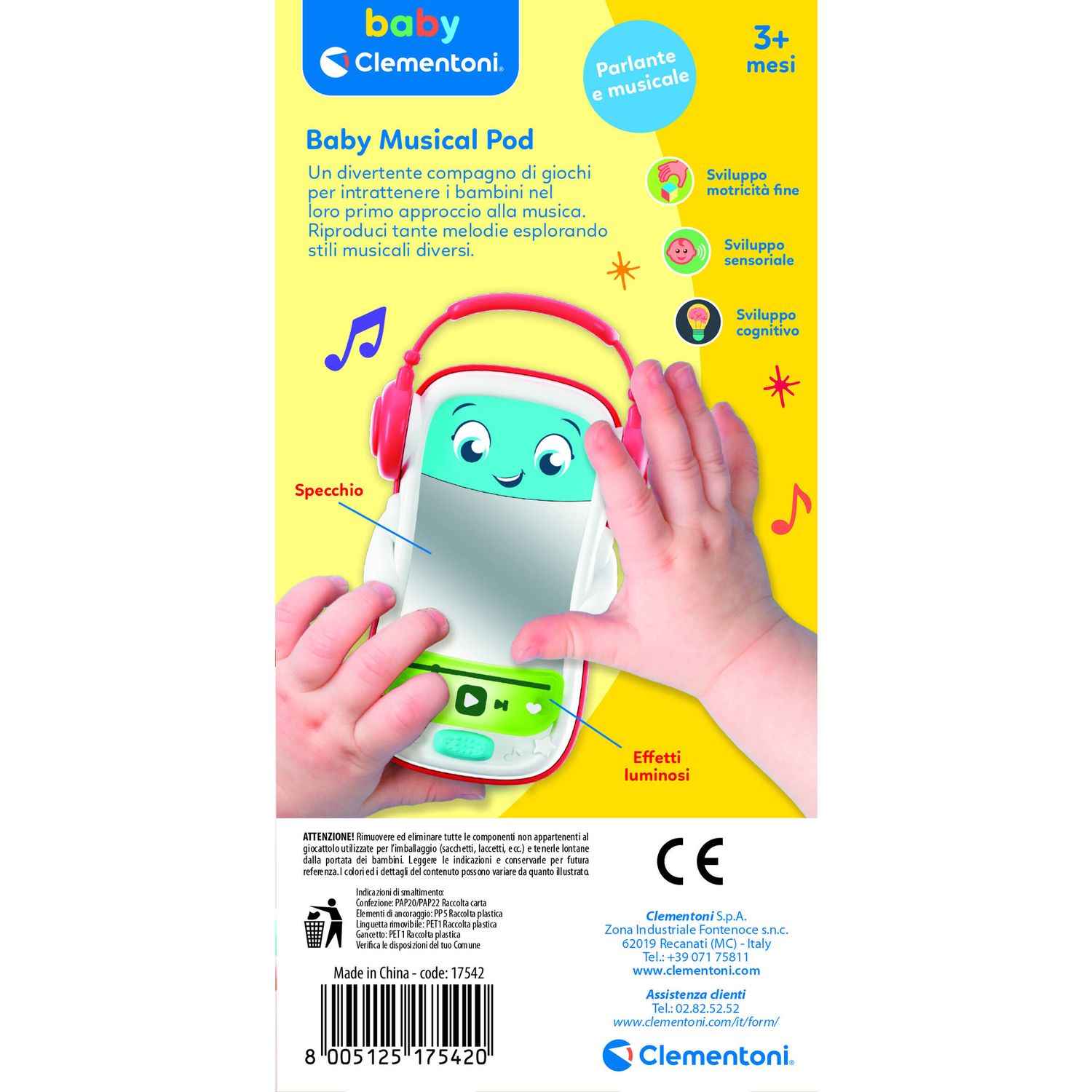 Baby clementoni - baby musical pod - 17542 - BABY CLEMENTONI