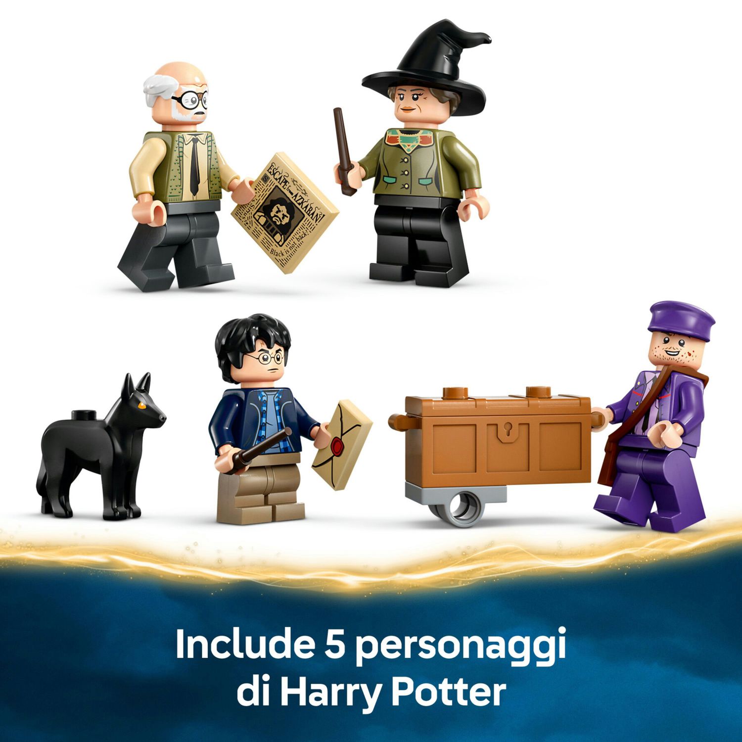 Lego harry potter 76446 avventura su nottetempo con 5 minifigure, autobus giocattolo a 3 piani apribile, gioco per bambini 8+ - LEGO HARRY POTTER, Lego