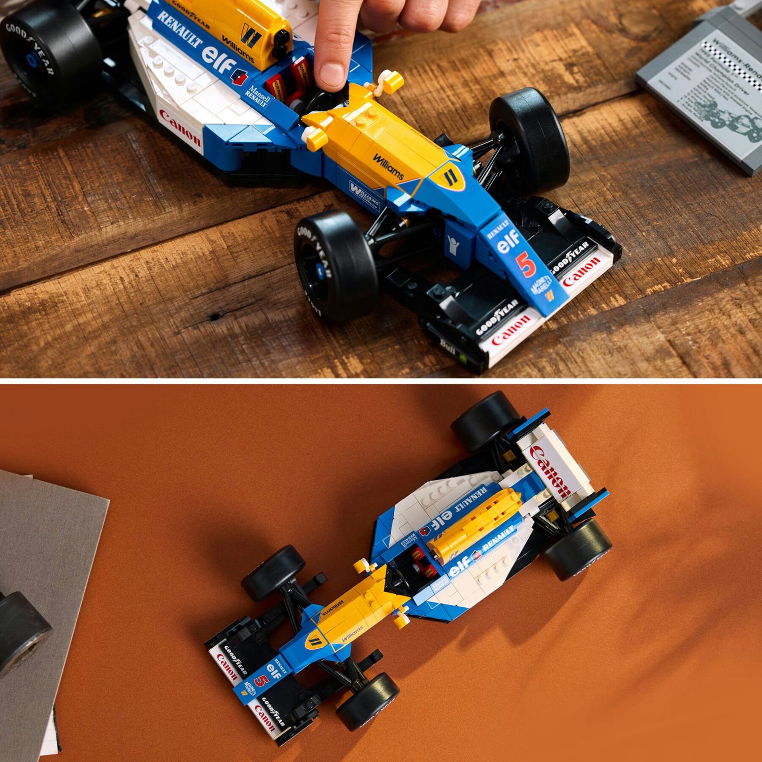 Lego icons 10353 williams racing fw14b e nigel mansell, modello di auto f1 con minifigure, regalo per adulti, uomo o donna - Lego, LEGO ICONS