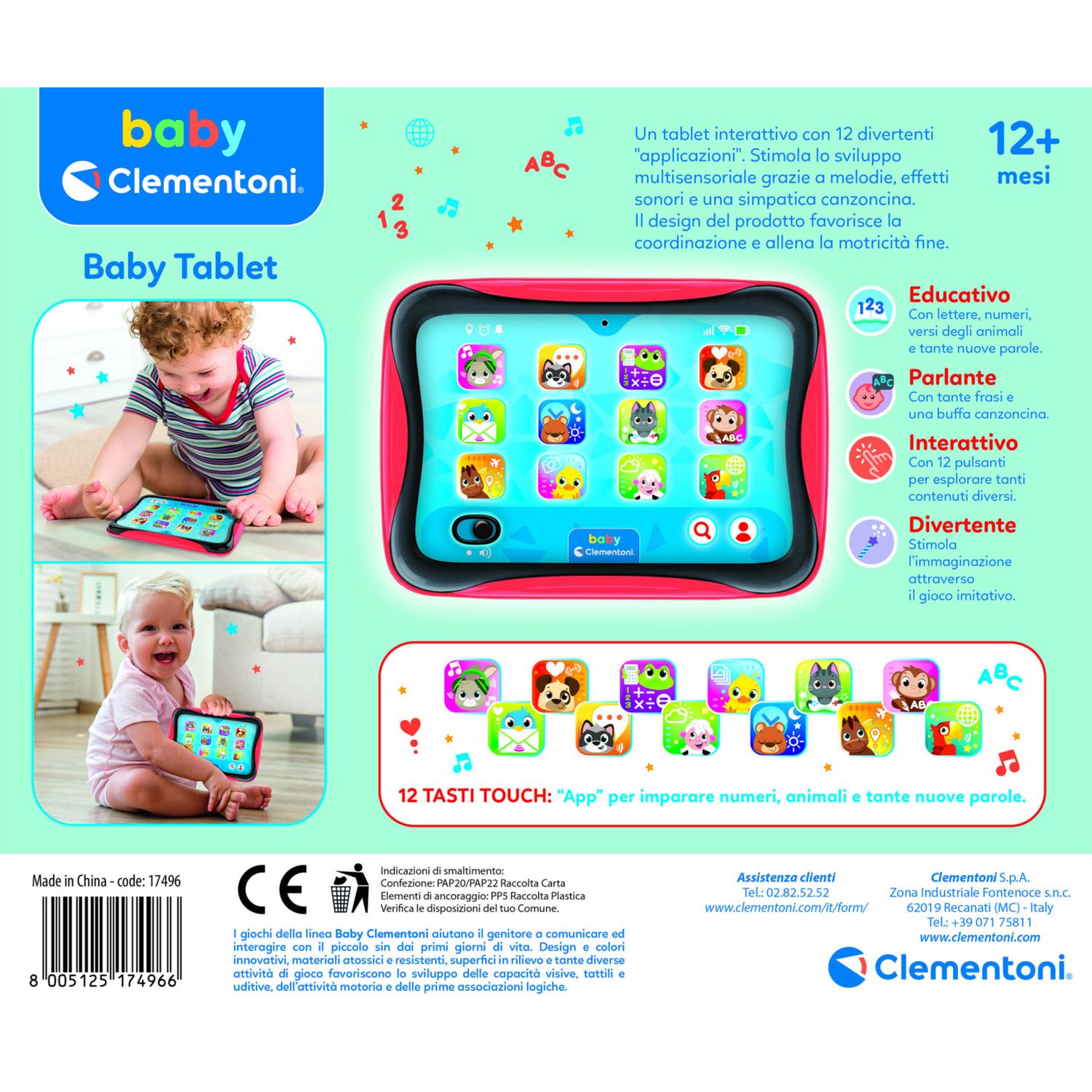 Baby clementoni - baby tablet - 17496 - BABY CLEMENTONI