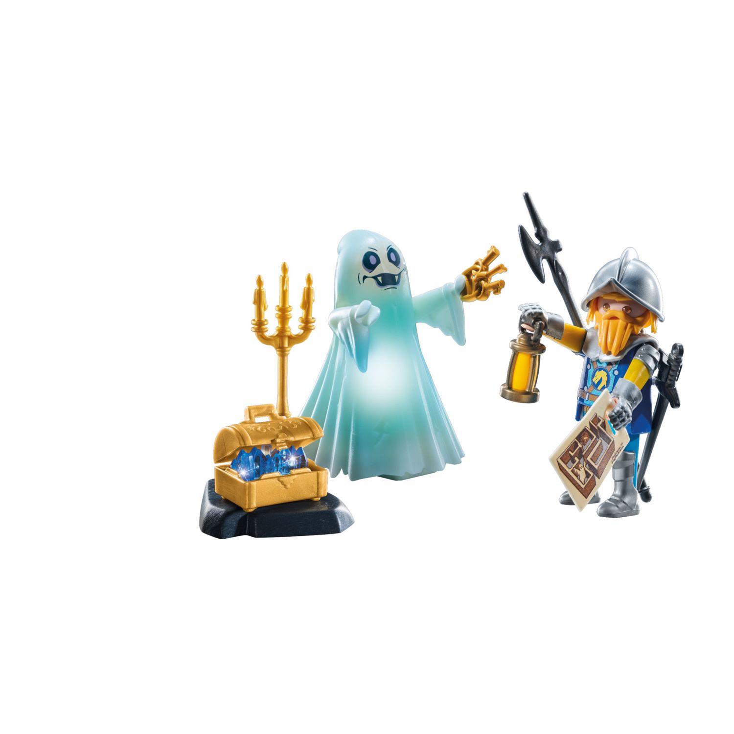 Playmobil 71797 - starter pack fantasma luminoso e cavaliere per bambini dai 4 anni - Playmobil