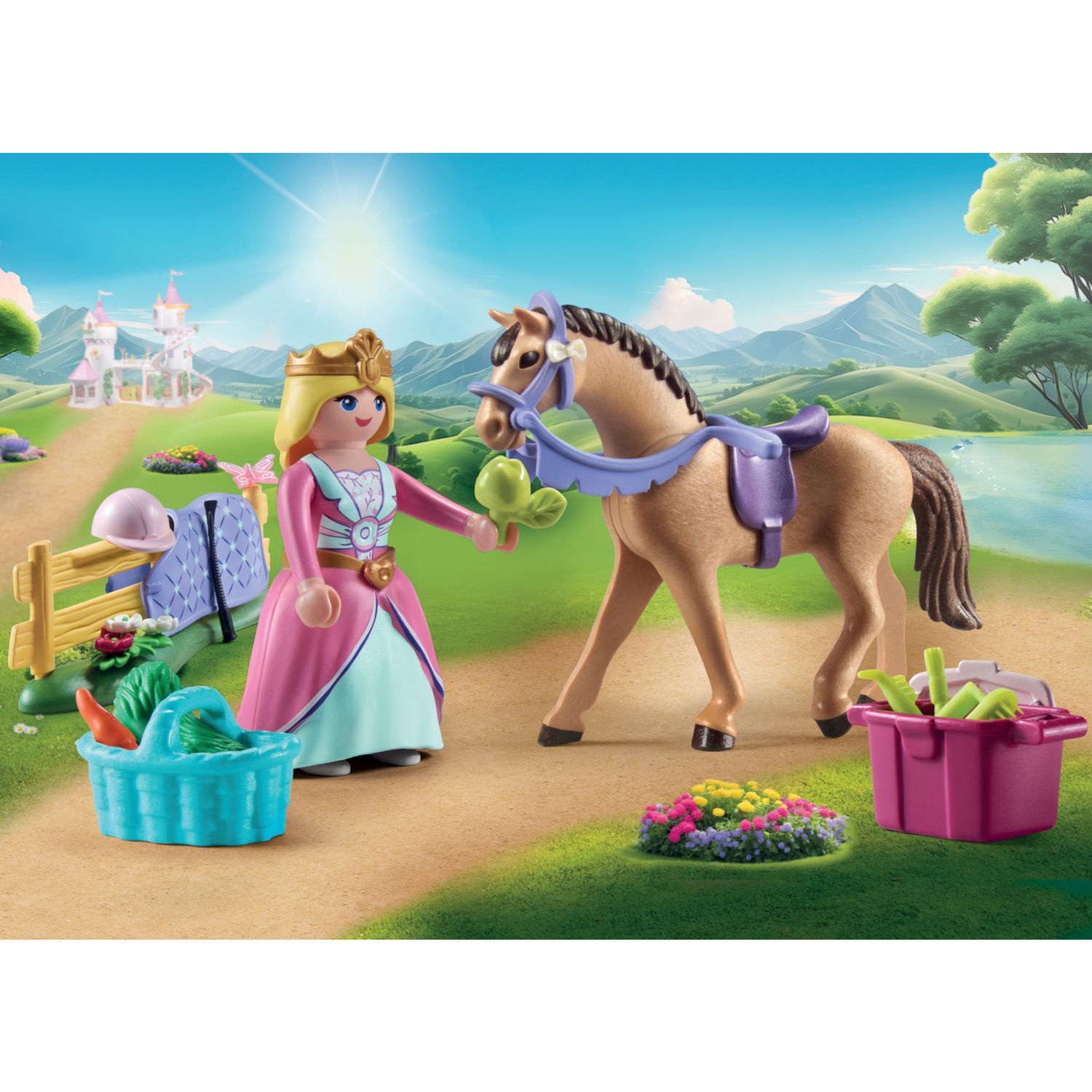 Playmobil 71801 - starter pack principessa con cavallo per bambini dai 4 anni - Playmobil