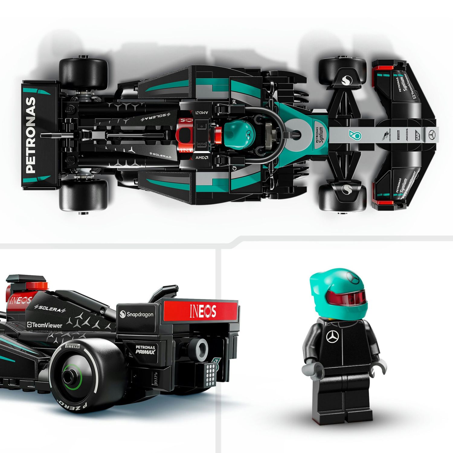 Lego speed champions 77244 auto da corsa mercedes-amg petronas f1 w 15 macchina giocattolo da collezione con pilota, bambini10+ - LEGO SPEED CHAMPIONS, Lego