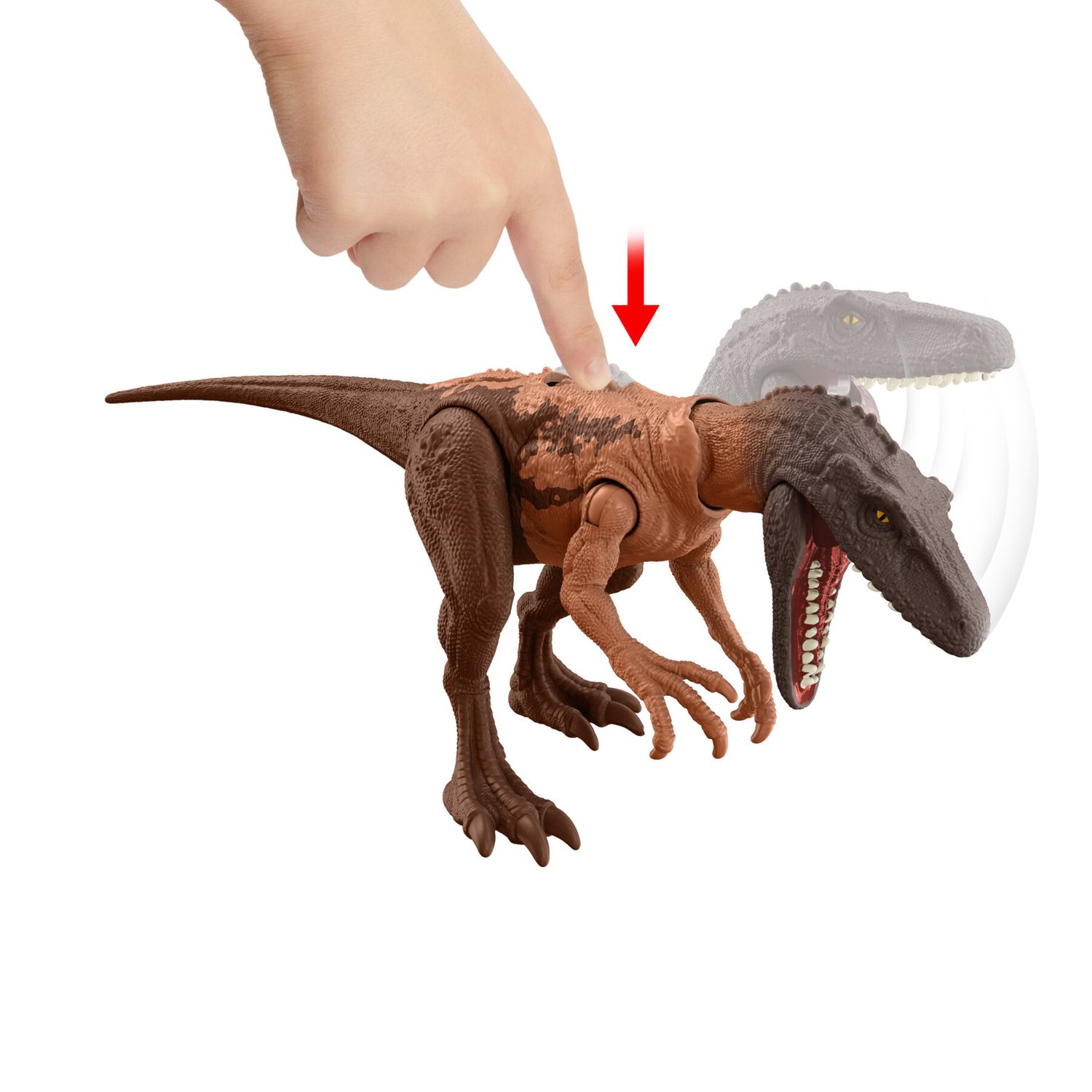 Mattel jurassic world attacco fatale - herrerasaurus con articolazioni e azione d'attacco - Jurassic World