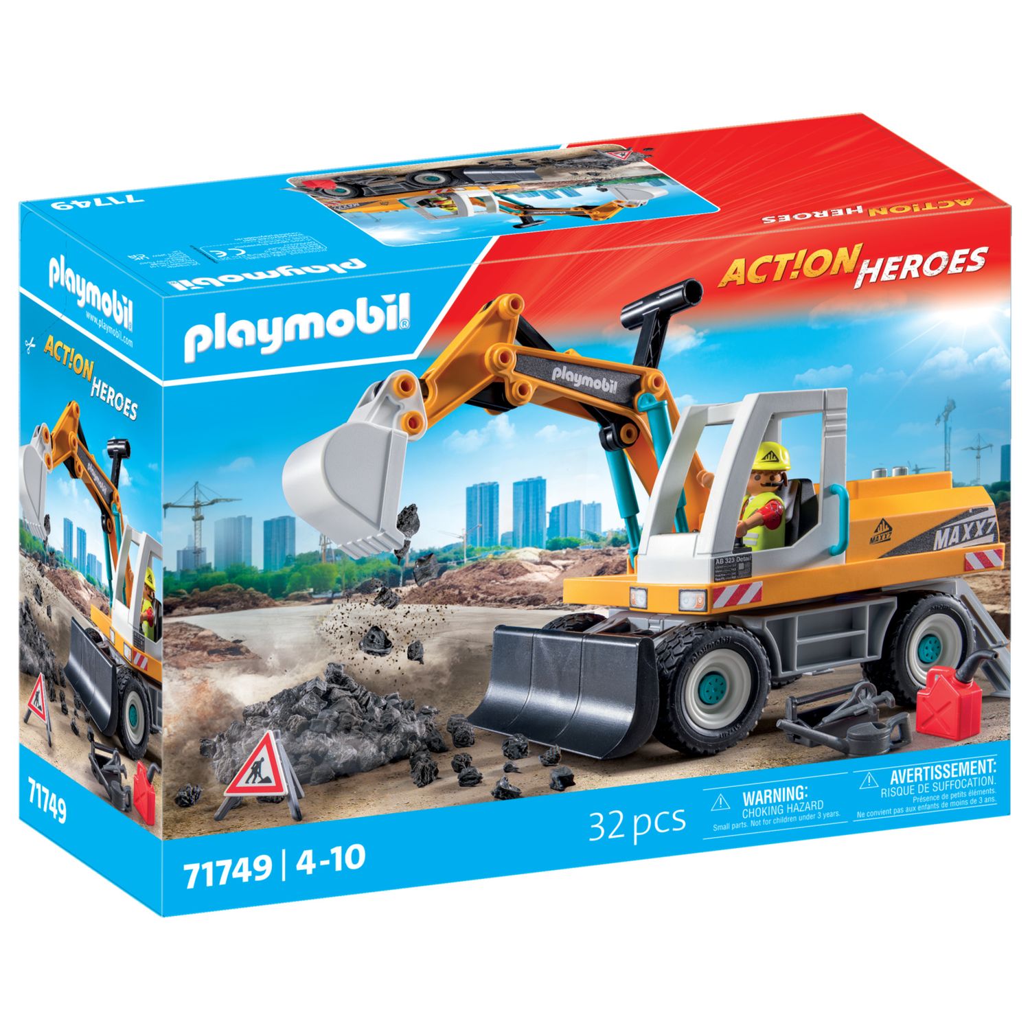 Playmobil action heroes 71749 escavatore - 4+ anni - Playmobil