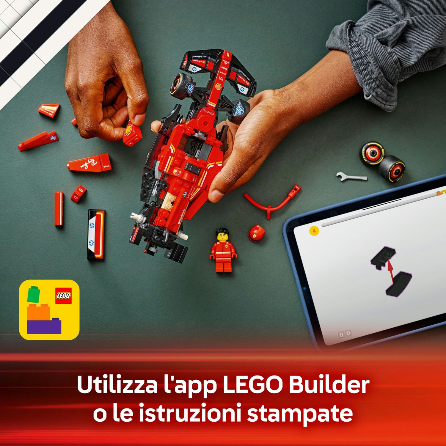 Lego speed champions 77242 auto da corsa ferrari f1 sf-24 giocattolo da collezione con minifigure formula 1 per bambini 10+ - LEGO SPEED CHAMPIONS, Lego