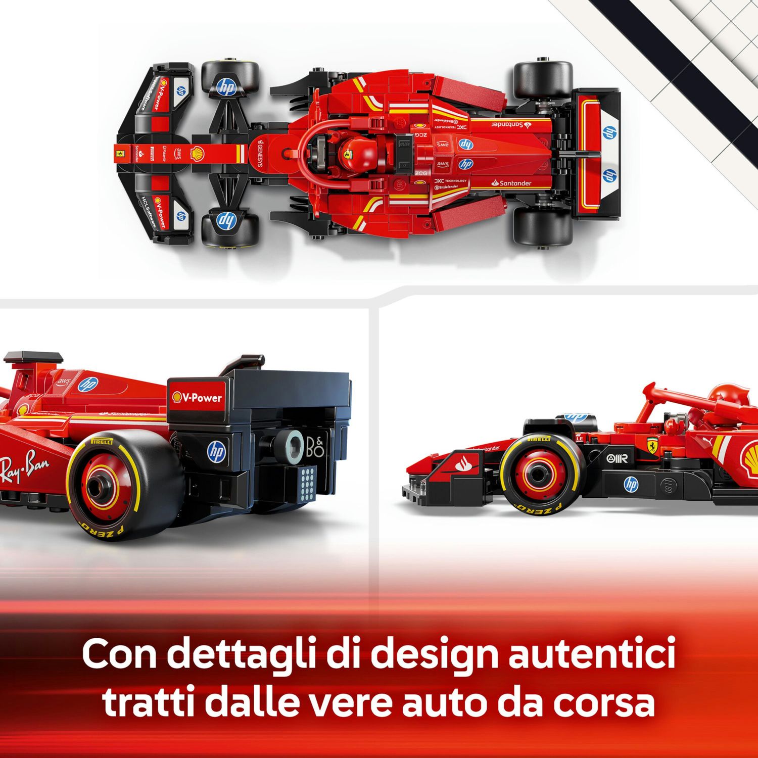 Lego speed champions 77242 auto da corsa ferrari f1 sf-24 giocattolo da collezione con minifigure formula 1 per bambini 10+ - LEGO SPEED CHAMPIONS, Lego
