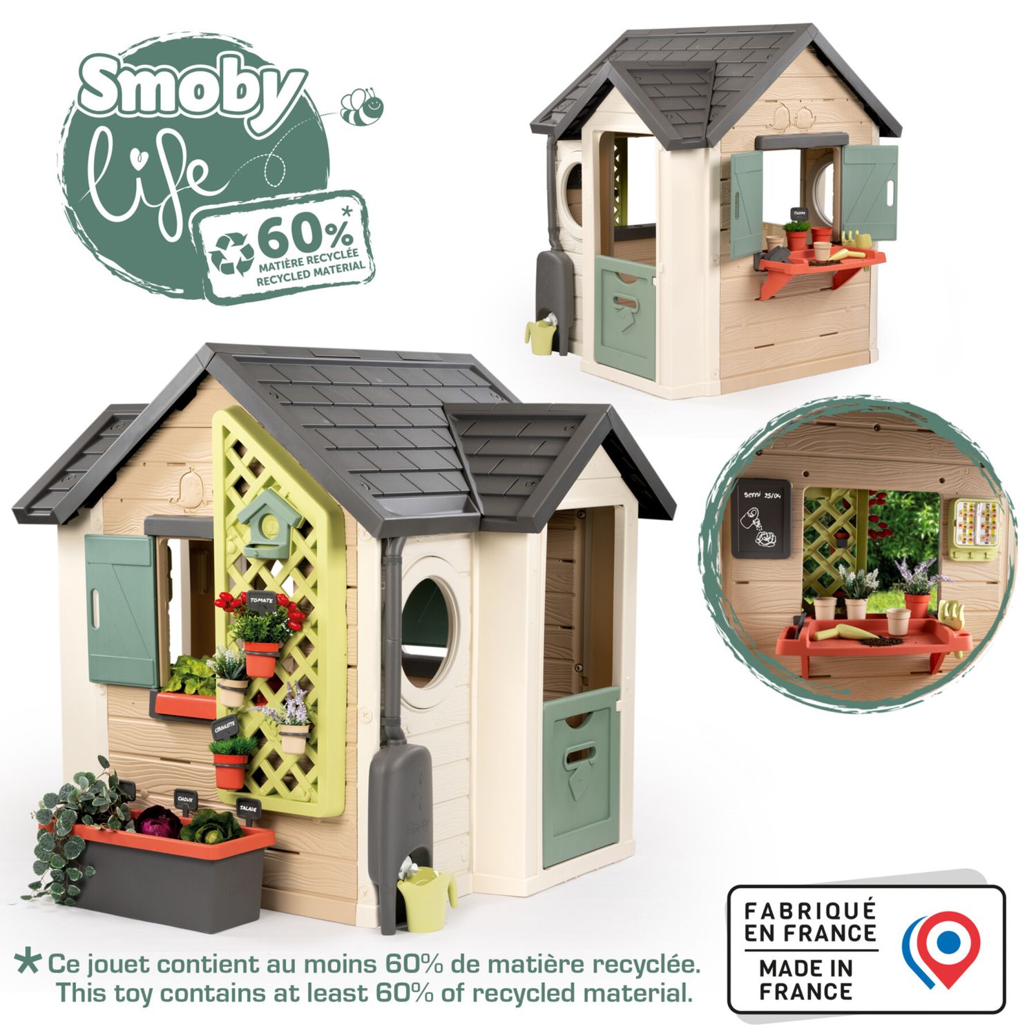 Smoby – casetta garden house con accessori giardinaggio - smoby life - SMOBY
