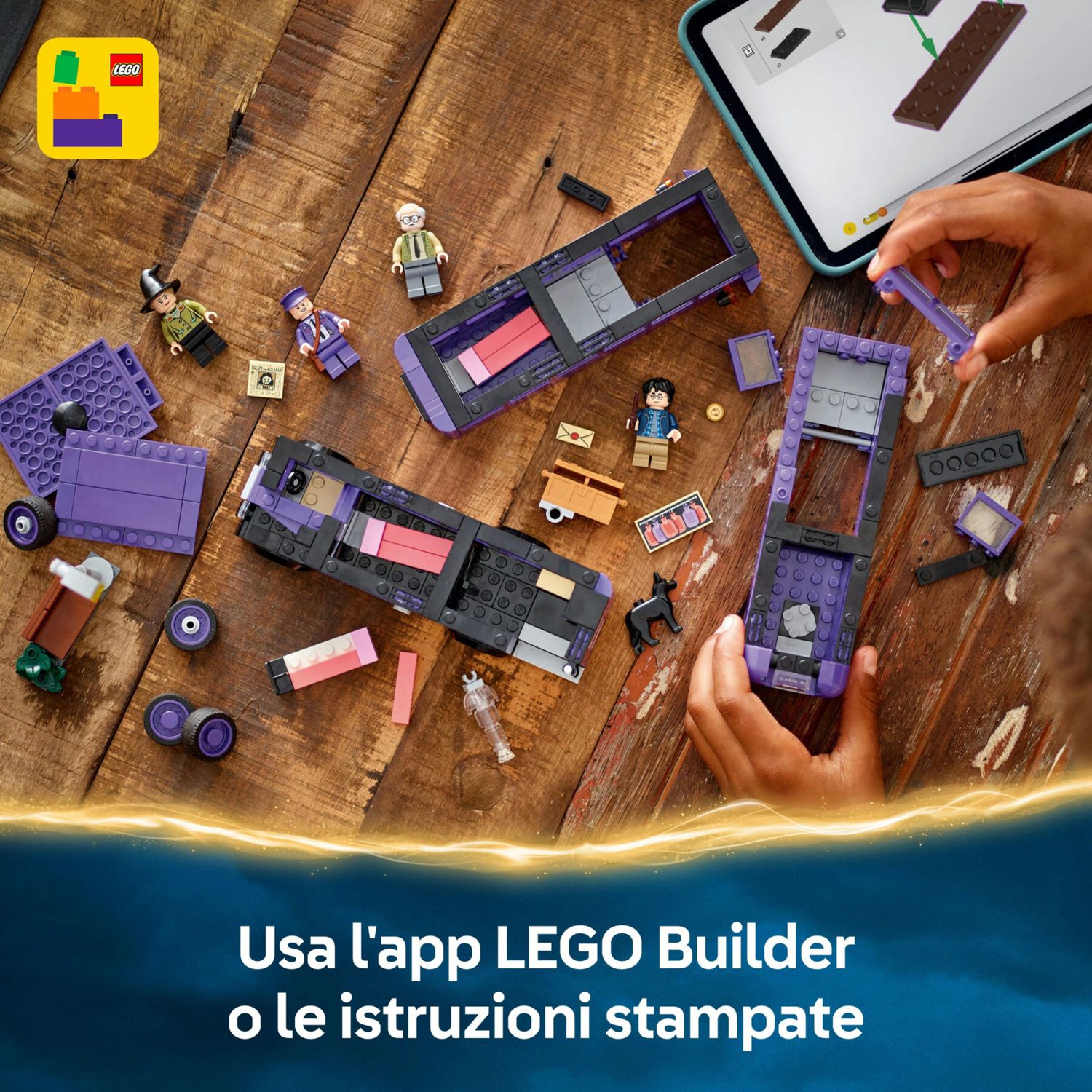 Lego harry potter 76446 avventura su nottetempo con 5 minifigure, autobus giocattolo a 3 piani apribile, gioco per bambini 8+ - LEGO HARRY POTTER, Lego