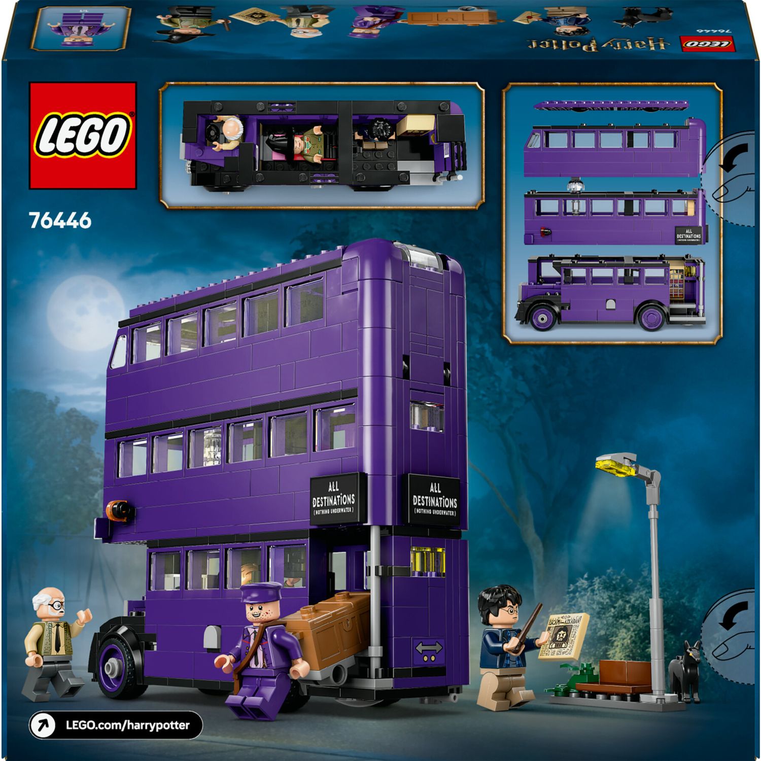 Lego harry potter 76446 avventura su nottetempo con 5 minifigure, autobus giocattolo a 3 piani apribile, gioco per bambini 8+ - LEGO HARRY POTTER, Lego