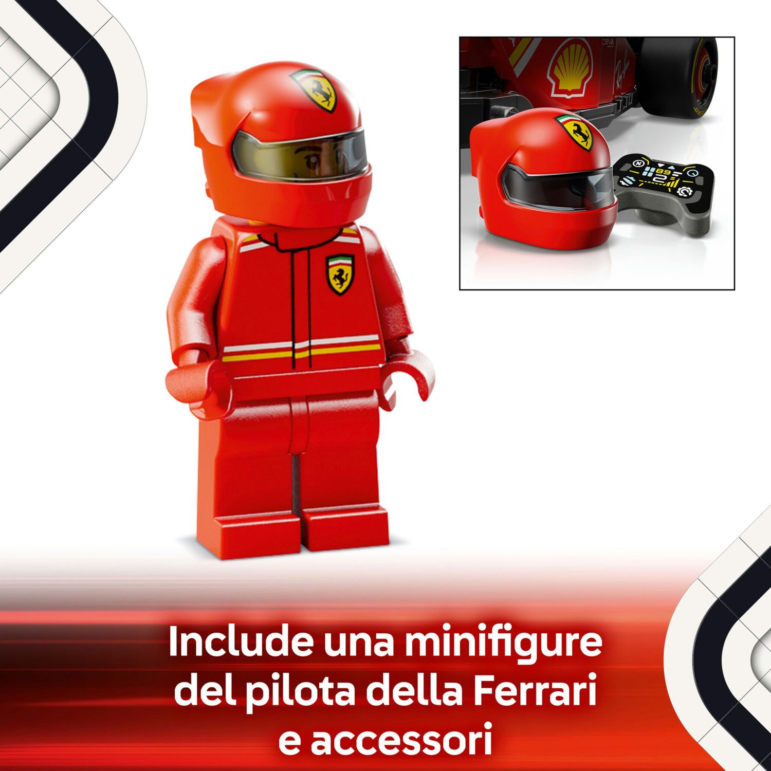 Lego speed champions 77242 auto da corsa ferrari f1 sf-24 giocattolo da collezione con minifigure formula 1 per bambini 10+ - LEGO SPEED CHAMPIONS, Lego