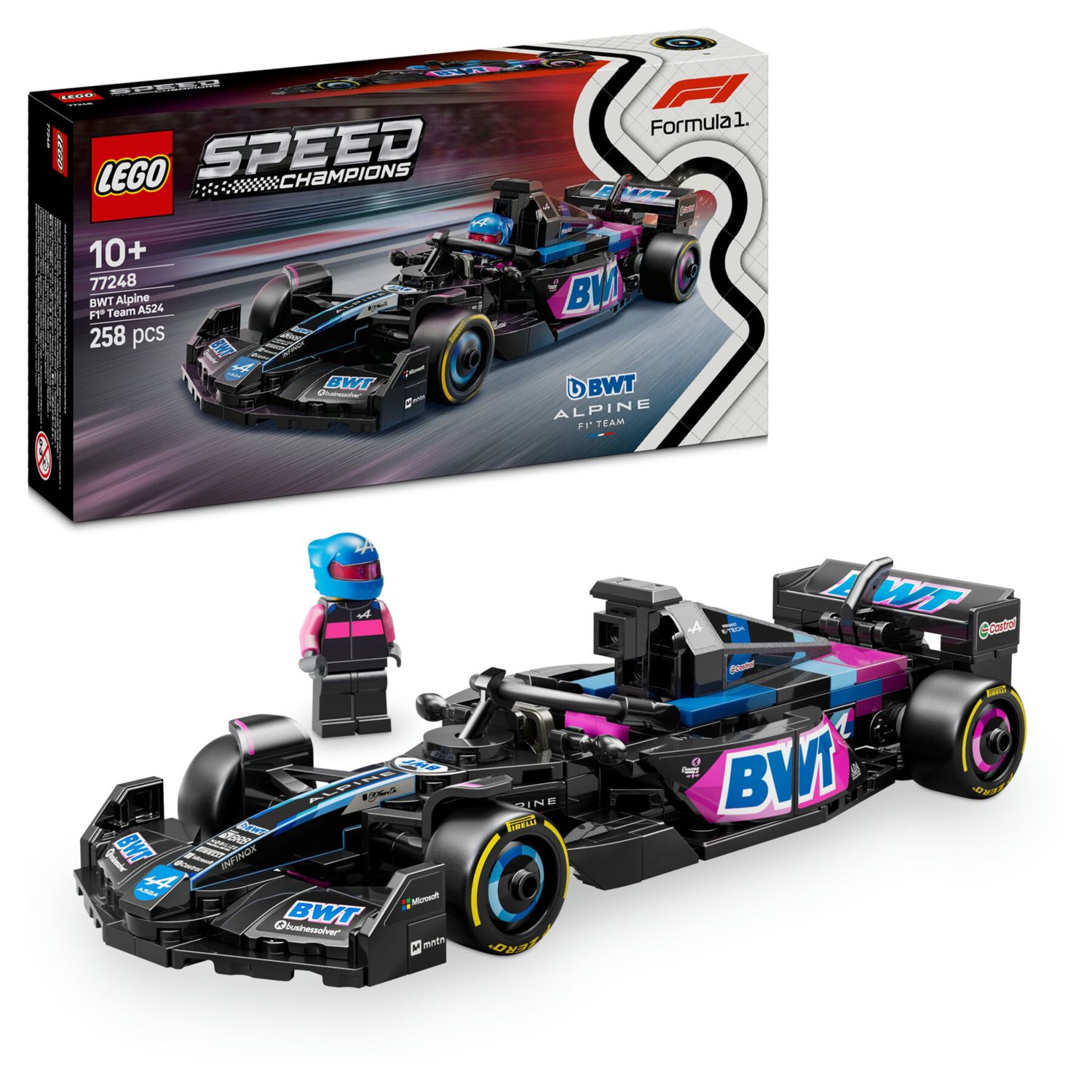 Lego speed champions 77248 auto da corsa bwt alpine f1 team a524 macchina giocattolo da collezione con minifigure, bambini 10+ - LEGO SPEED CHAMPIONS, Lego