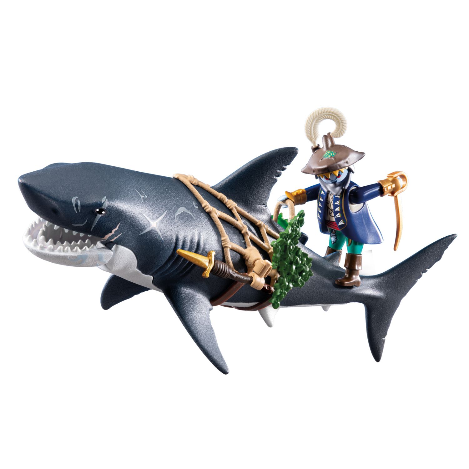 Playmobil pirates 71793 pirata e squalo gigante - 4+ anni - Playmobil