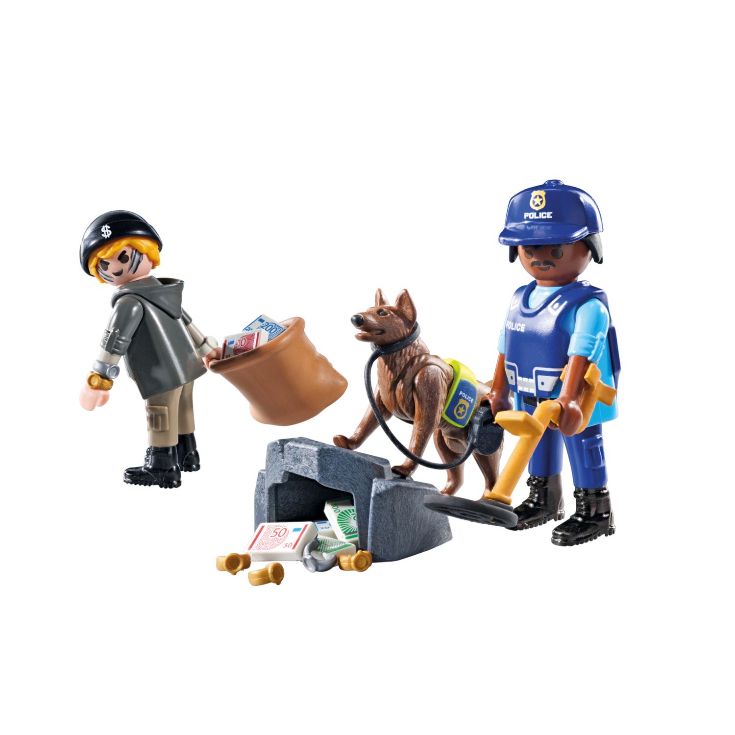 Playmobil action heroes 71731 unità cinofila e ladro - 4+ anni - Playmobil