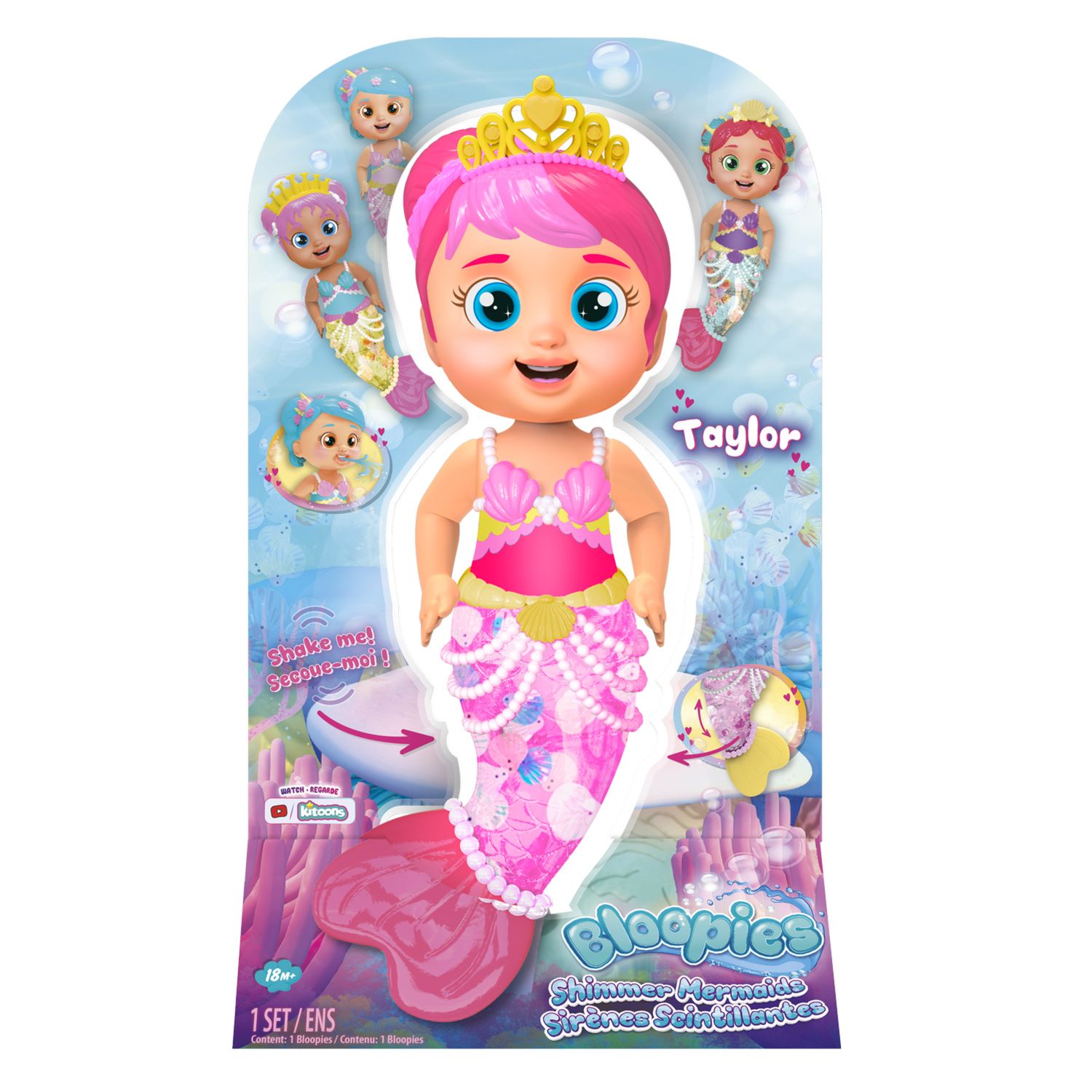 Bloopies shimmer mermaids, bambole bagnetto di sirenette che spruzzano acqua - BLOOPIES