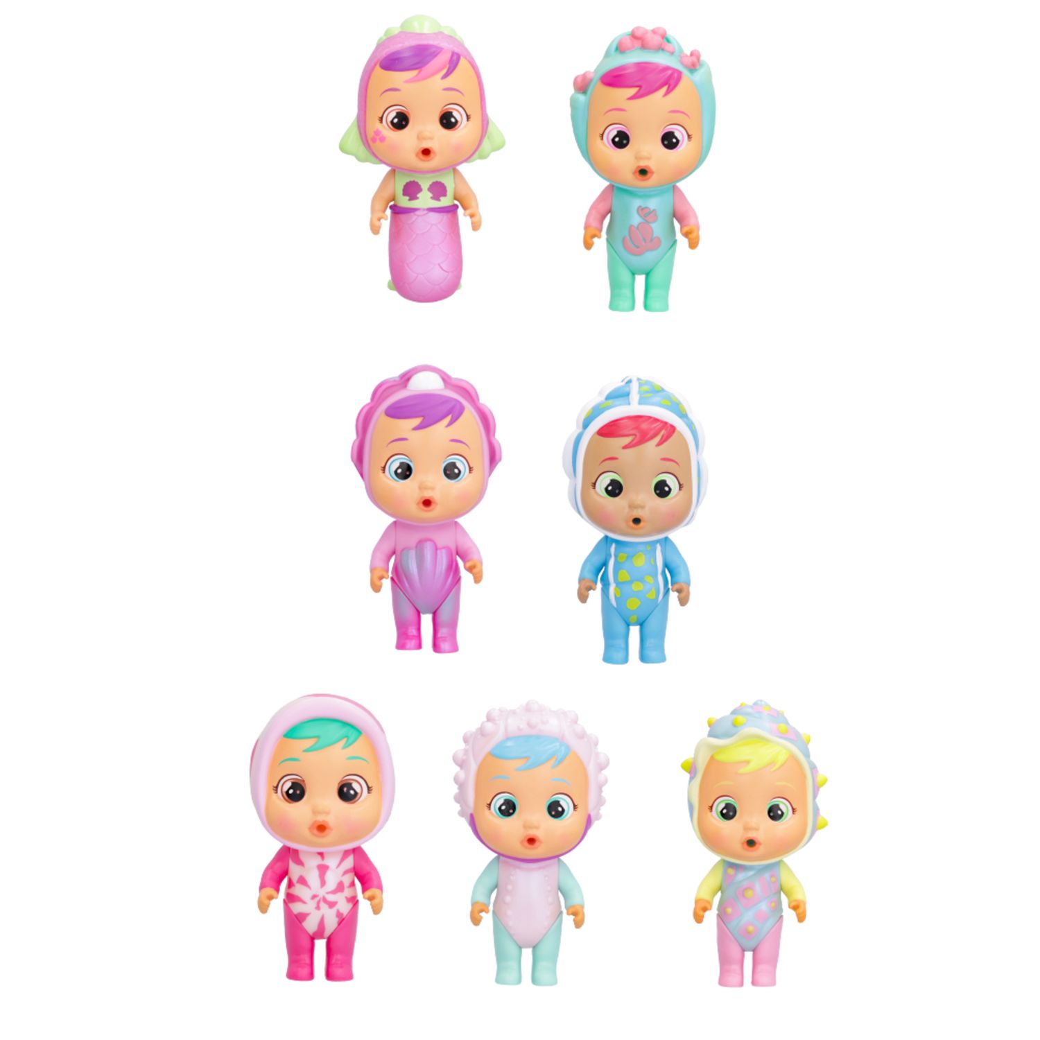 Cry babies magic tears shiny shells, bambola assortita da collezionare effetto perlato che piangono lacrime vere; con accessori nascosti - CRY BABIES