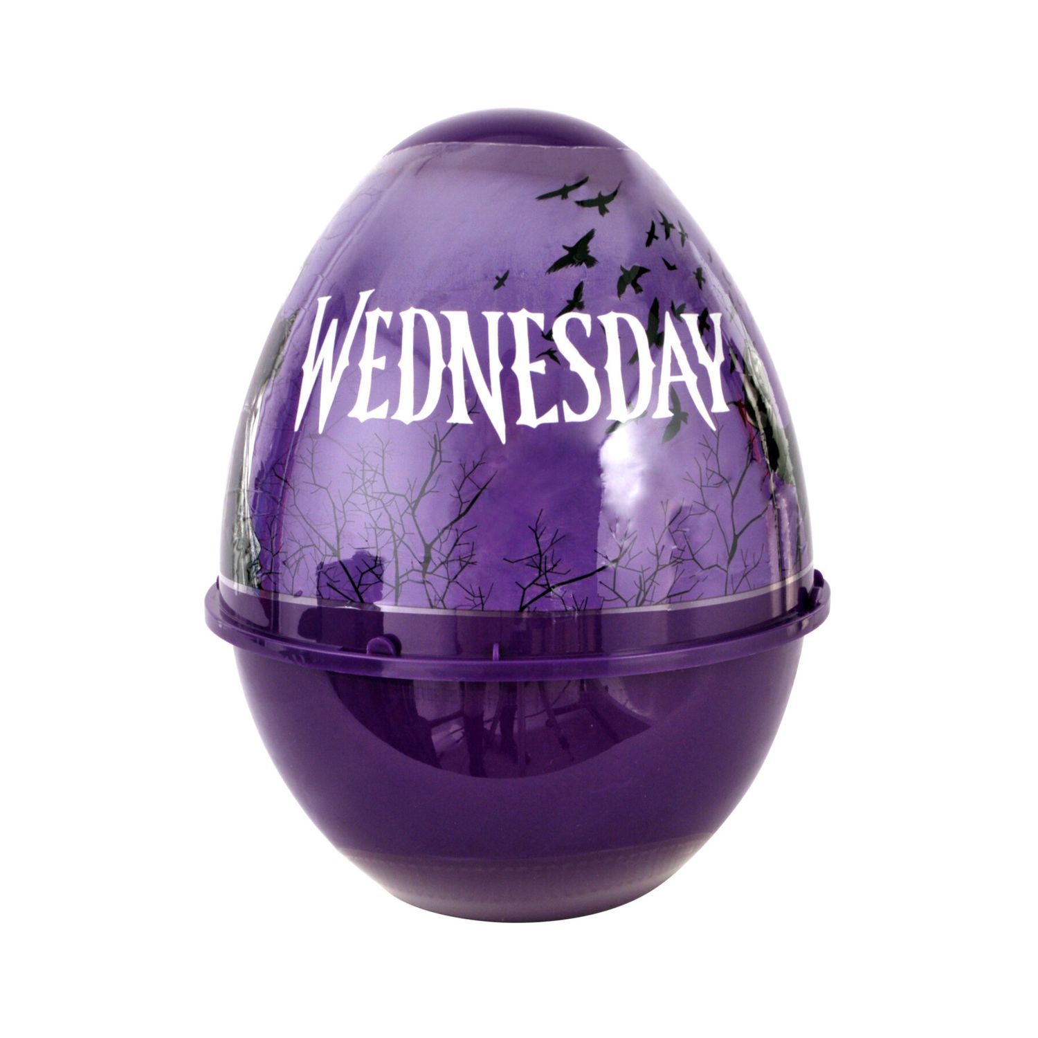 Uovo sorprese pvc viola mercoledì wednesday - sorprese dark e alternative - MERCOLEDI