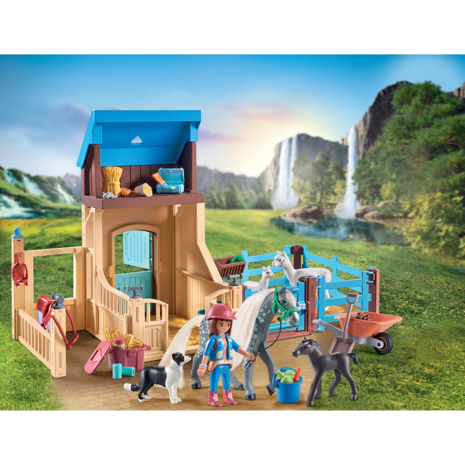 Playmobil 71353 stalla con recinto - horses of waterfall - 4+ anni - Playmobil