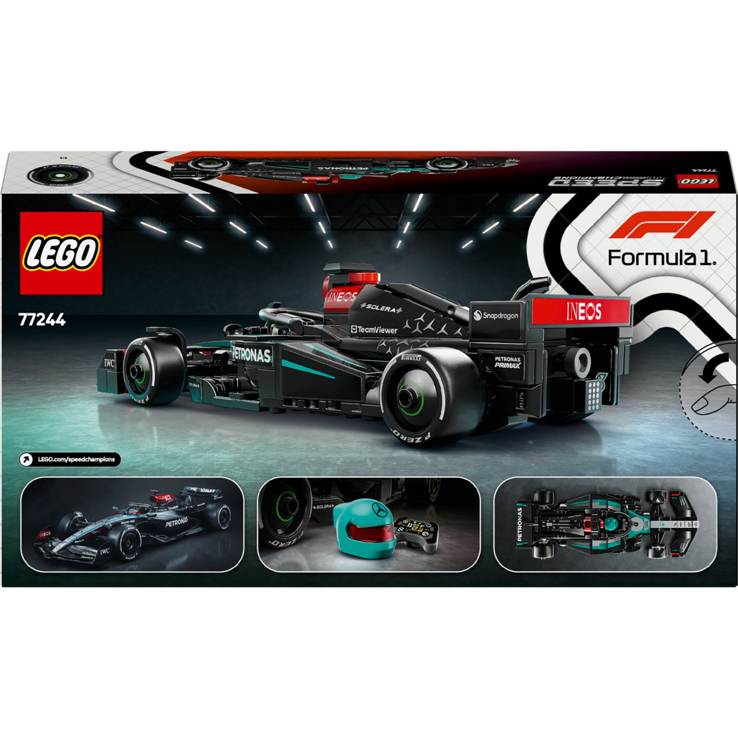 Lego speed champions 77244 auto da corsa mercedes-amg petronas f1 w 15 macchina giocattolo da collezione con pilota, bambini10+ - LEGO SPEED CHAMPIONS, Lego