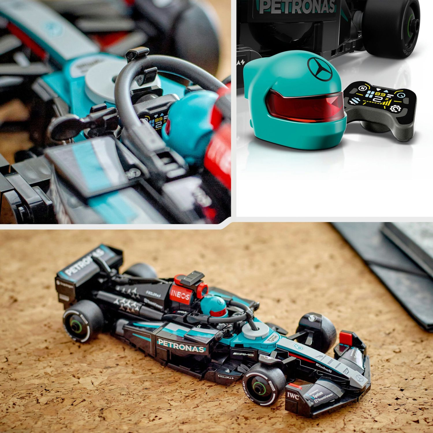 Lego speed champions 77244 auto da corsa mercedes-amg petronas f1 w 15 macchina giocattolo da collezione con pilota, bambini10+ - LEGO SPEED CHAMPIONS, Lego