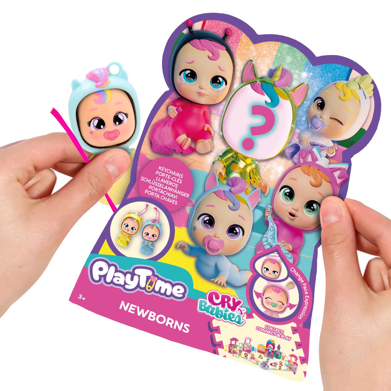 Cry babies playtime newborns - 8 bamboline portachiavi da collezionare - assortito - CRY BABIES