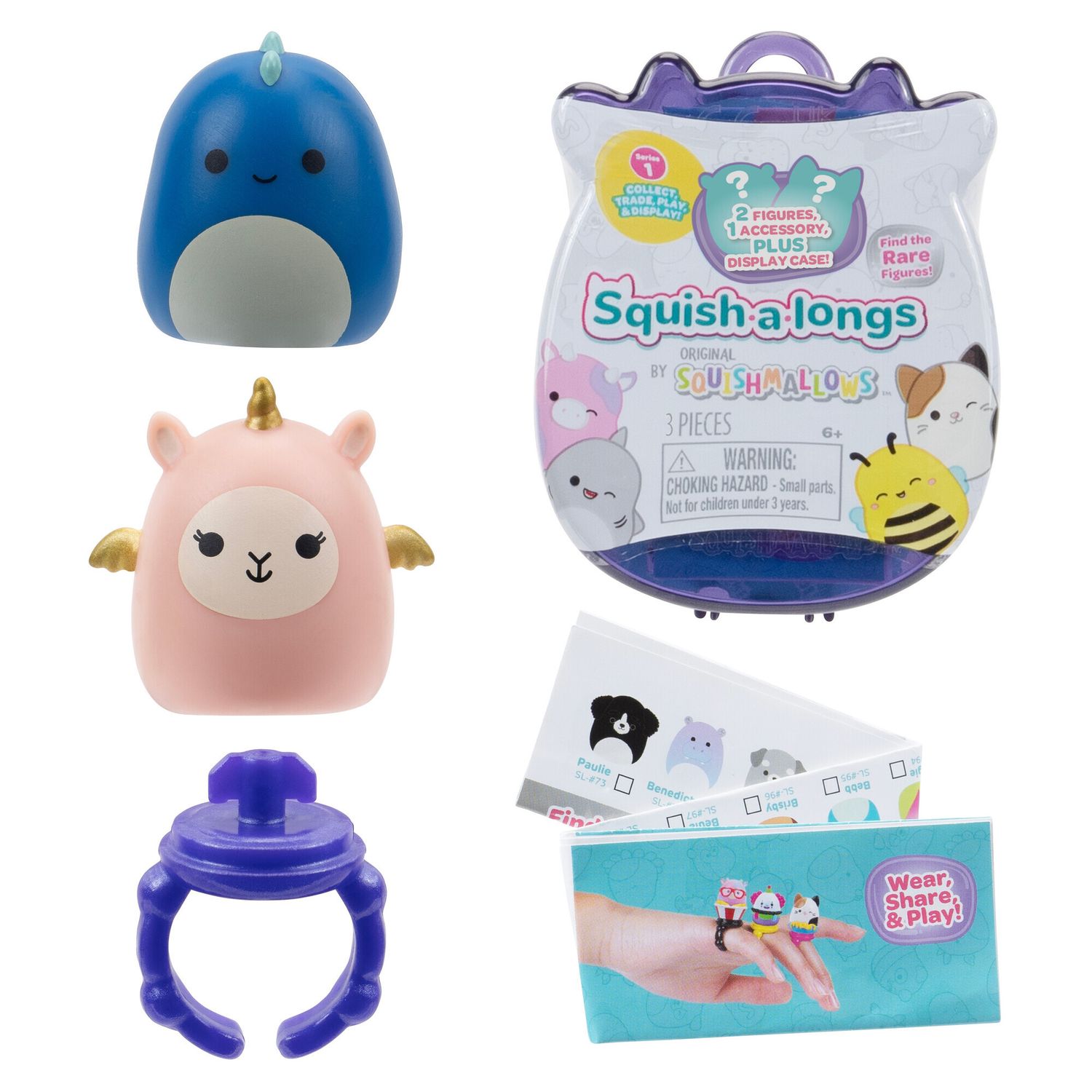 Squishmallows mini sorpresa pack - 2 personaggi, anello e accessori collezionabili - SQUISHMALLOWS