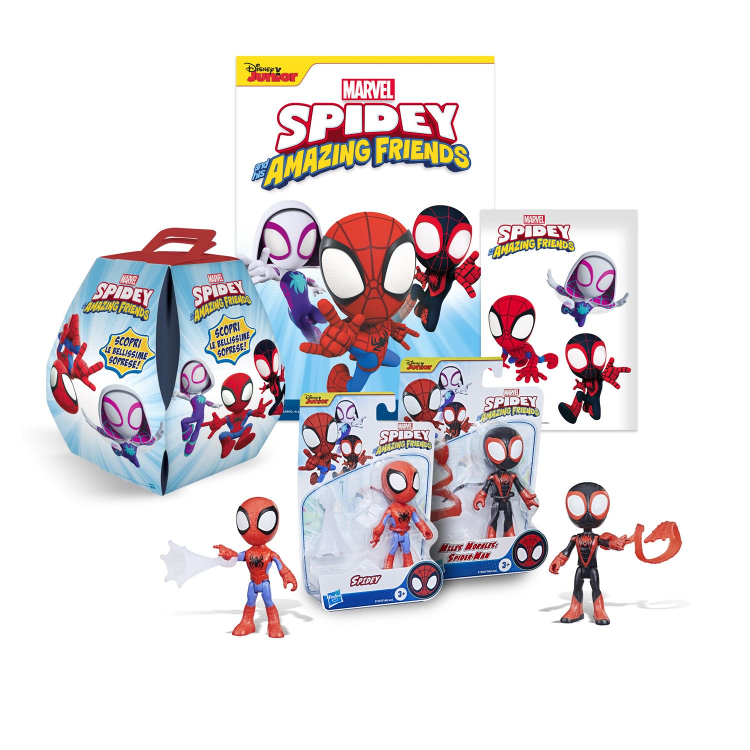 Sorpresovo spidey - sorpresa con 2 personaggi, adesivi e poster - regalo pasqua per bambini - 4+ - SPIDEY