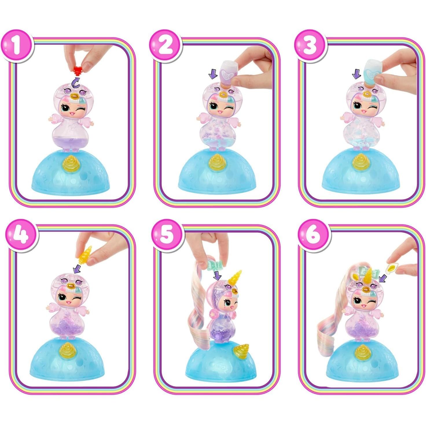 L.o.l. surprise! unicorns tots - include 1 bambola trasparente con lampada lavica, confezione sorpresa, 8 bambole da collezionare, 2 pozioni colorate - L.O.L SURPRISE