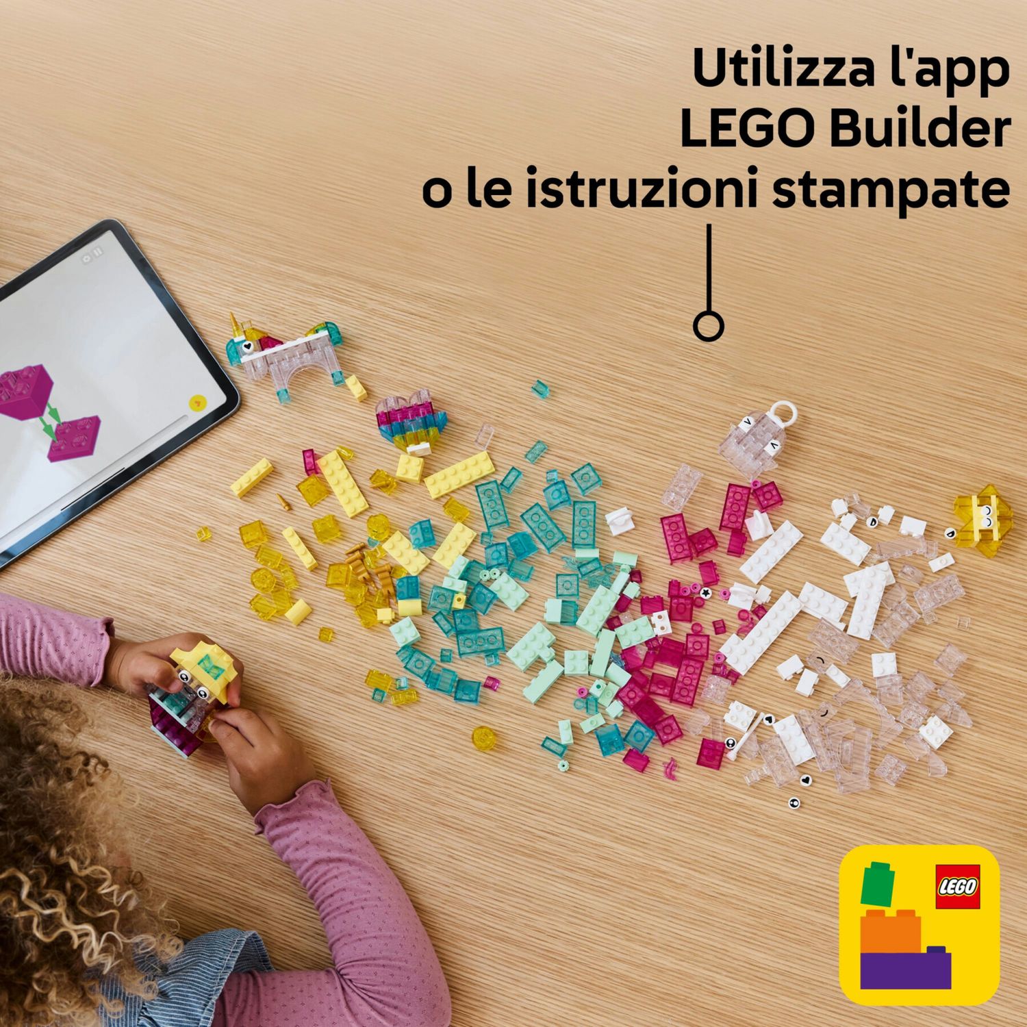 Lego classic 11040 scatola magica trasparente, mattoncini colorati per unicorni giocattolo, draghi, uccelli e altro, bambini5+ - LEGO CLASSIC, Lego