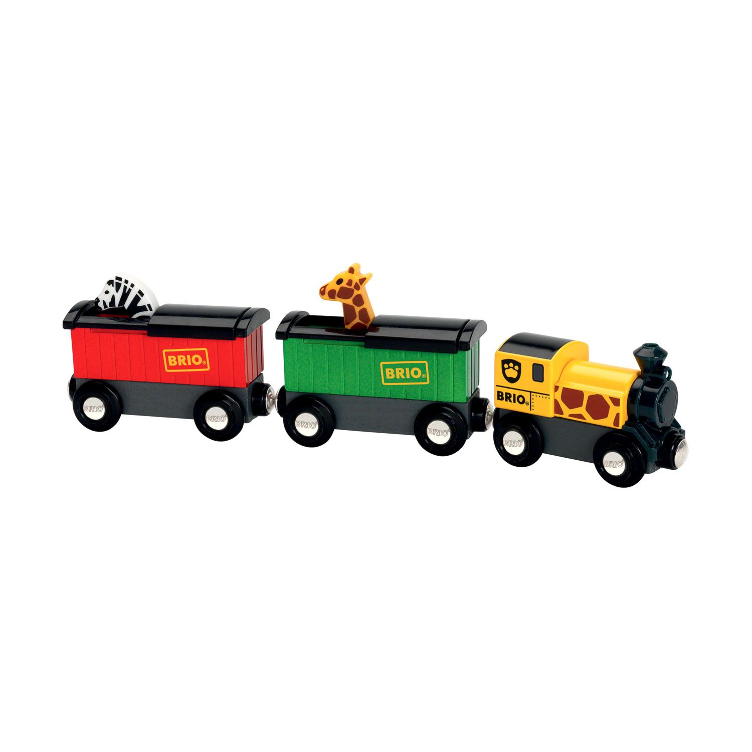 Brio treno safari - set 3 pezzi - ferrovia in legno per bambini - BRIO