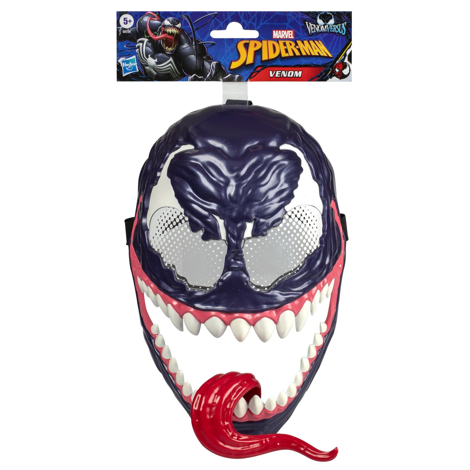 Maschera venom spider-man hasbro per bambini, regolabile e con lingua mobile – regalo marvel per cosplay e costume, dai 5 anni in su - Spiderman