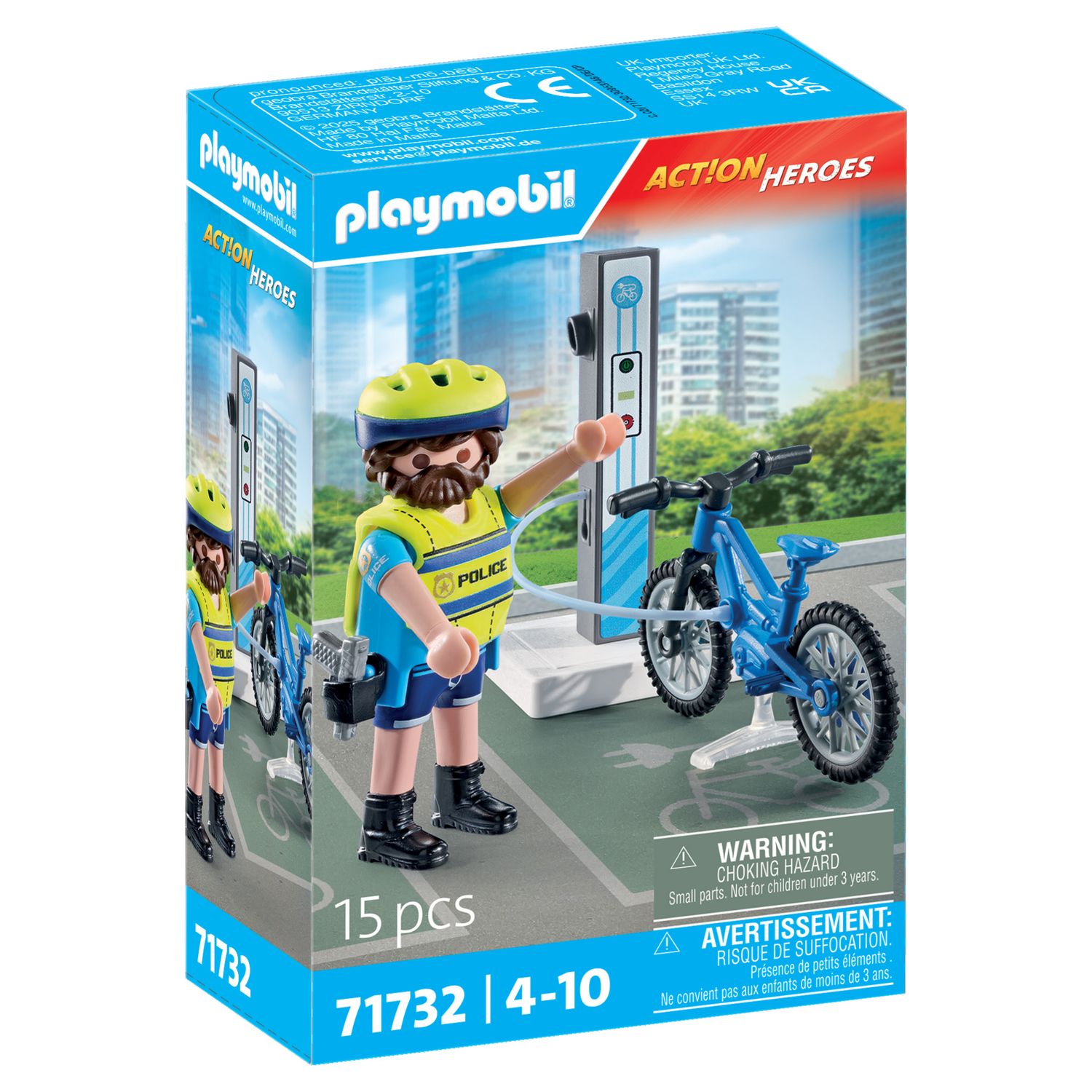 Playmobil action heroes 71732 poliziotto in bicicletta - 4+ anni - Playmobil