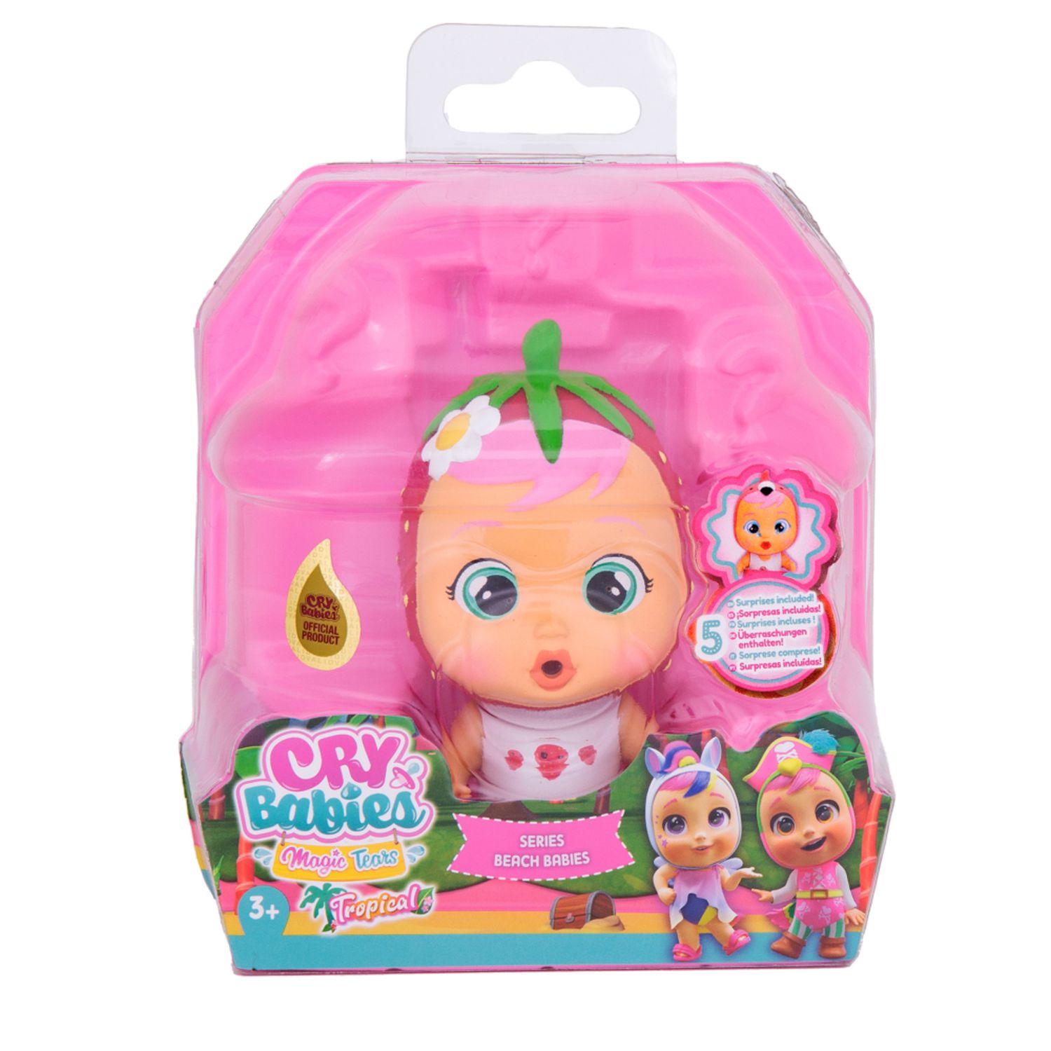 Cry babies magic tears beach babies, bambola singola assortita  da collezionare con costumi che piangono lacrime vere - CRY BABIES