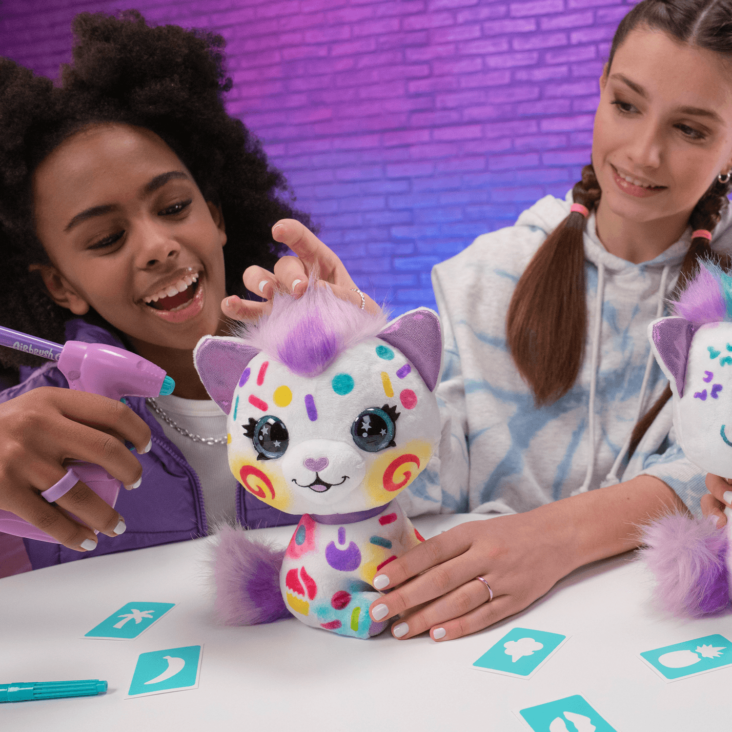 Airbrush plush - peluche gattino - libera la fantasia - ROCCO GIOCATTOLI