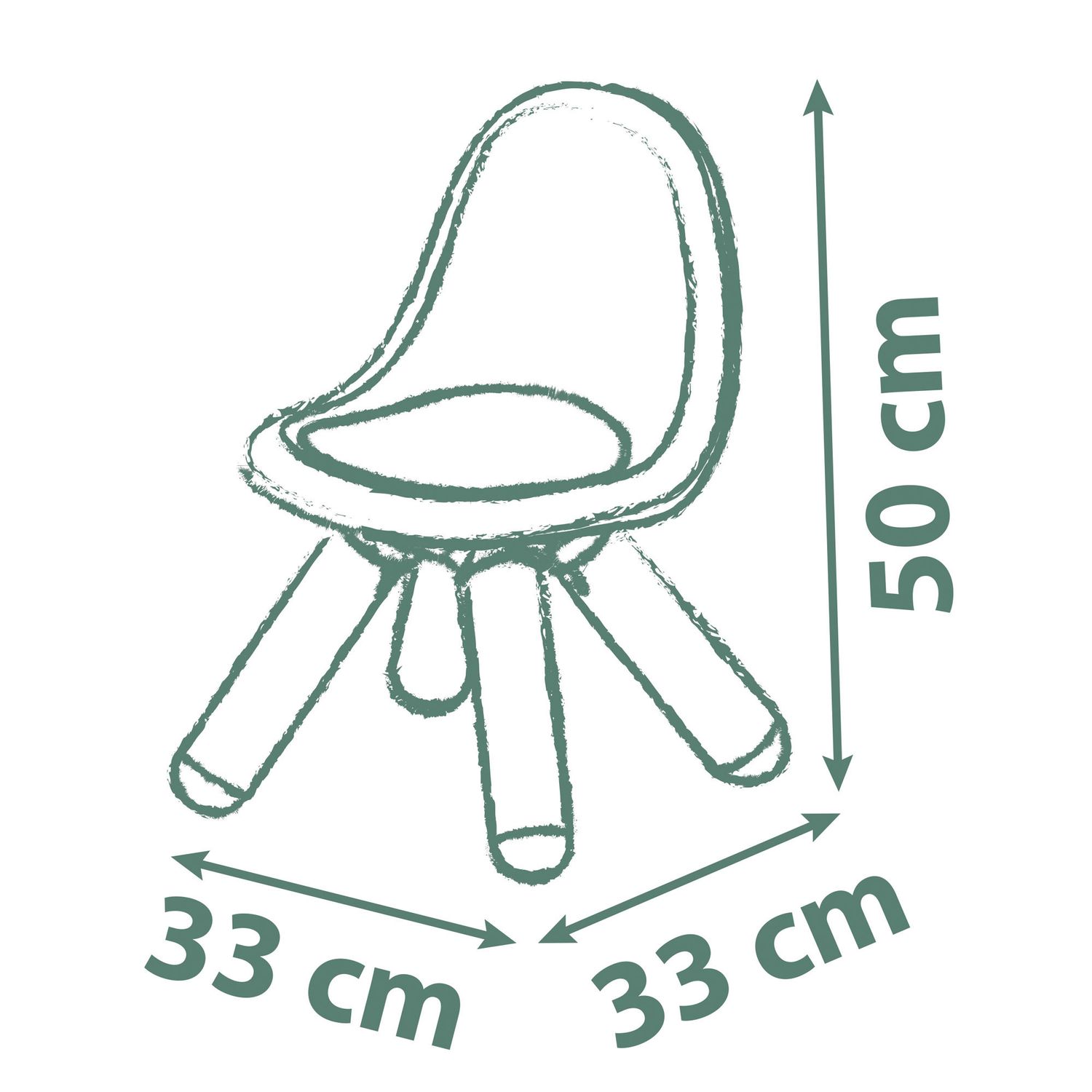 Smoby life sedia blu eco-friendly per bambini - sostenibile, sicura e comoda - 18m+ - SMOBY