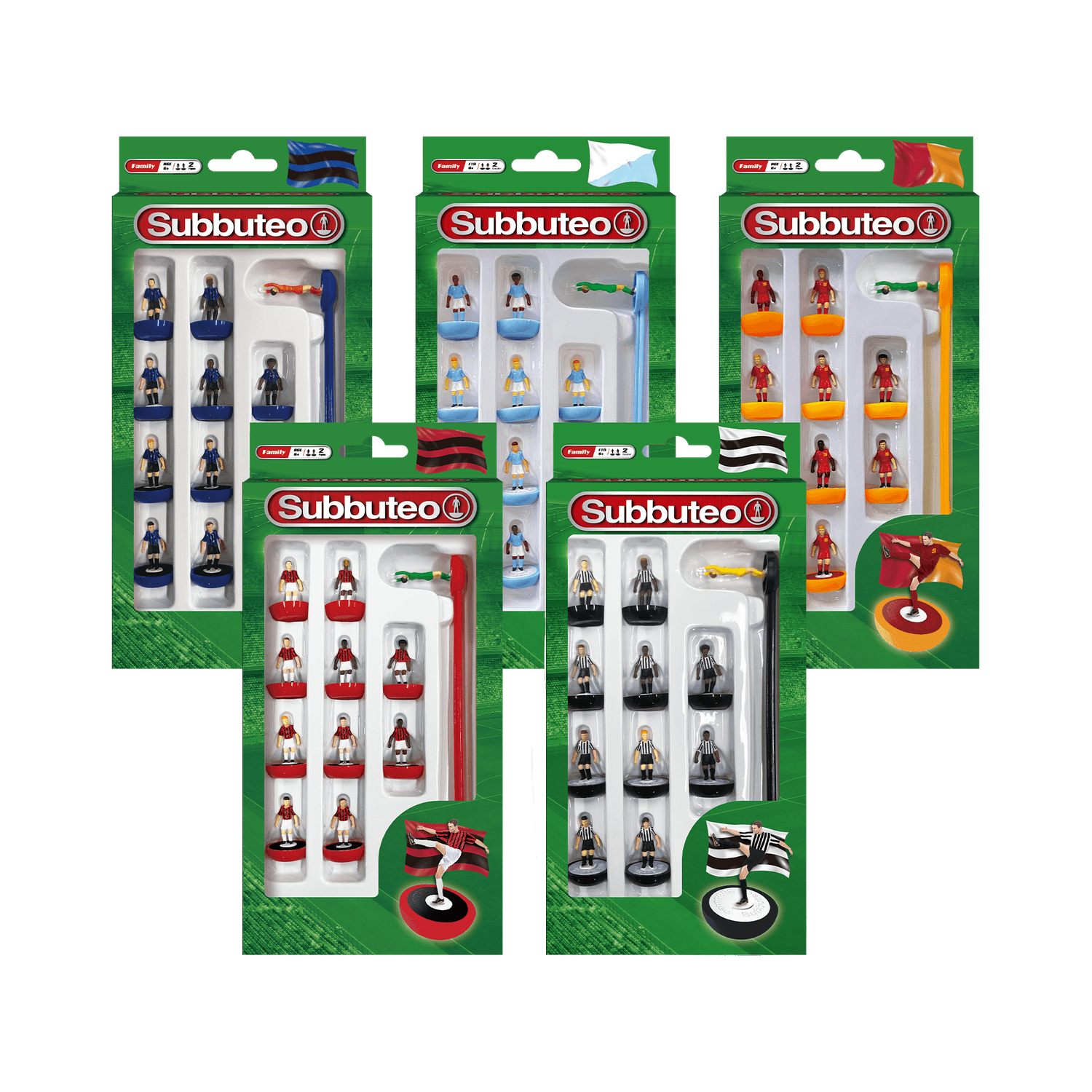 Subbuteo - squadra singola assortita in 5 colori per tante partite avvincenti! - ROCCO GIOCATTOLI