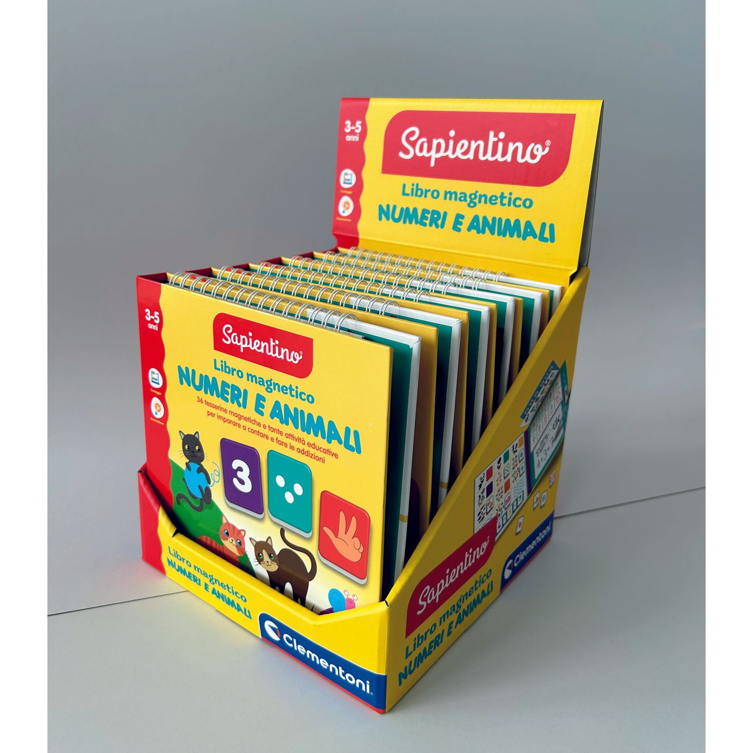 Clementoni sapientino libro magnetico numeri e animali 16493 – gioco educativo numeri e animali - assortito - SAPIENTINO