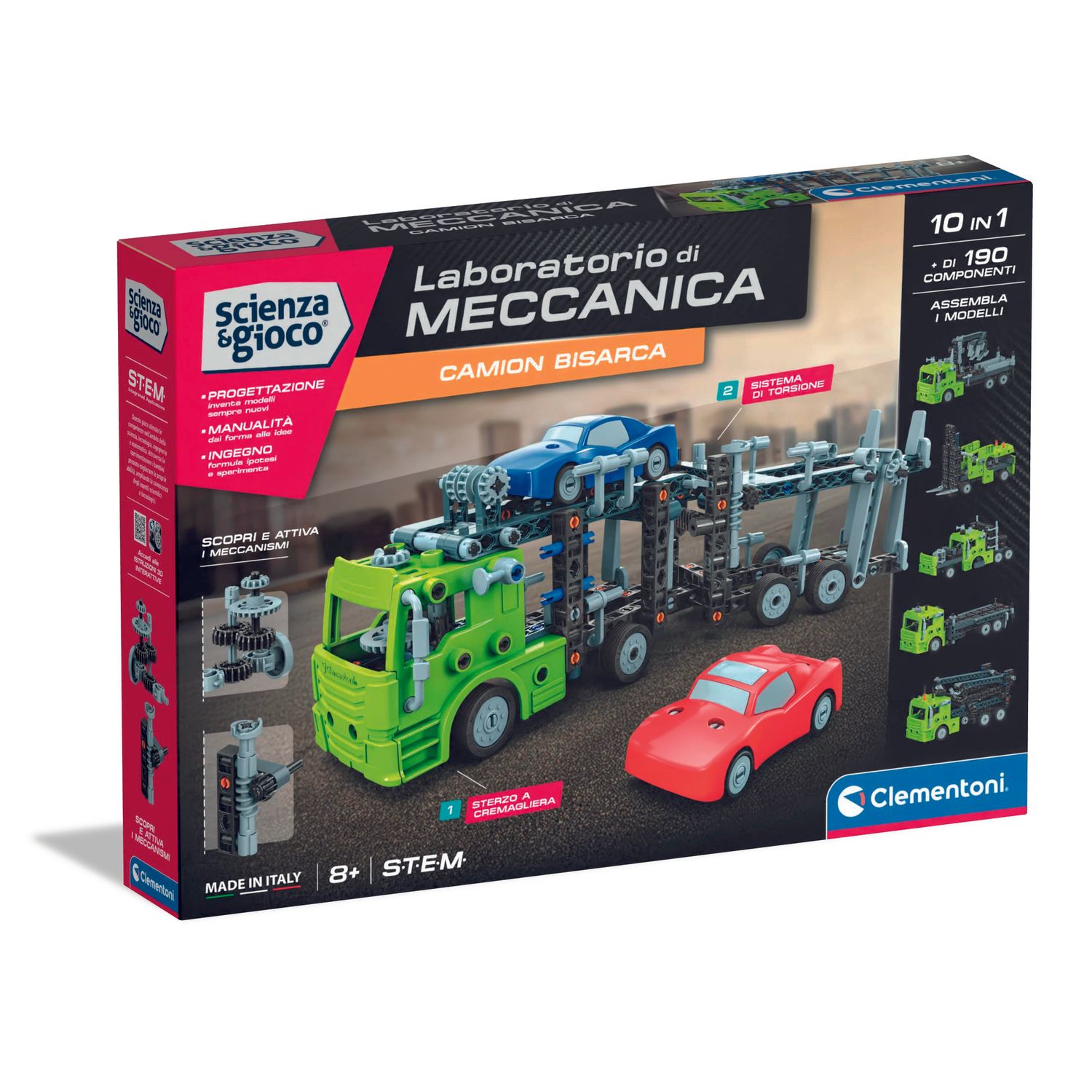 Clementoni scienza & gioco car transporter 19391 – kit per costruire veicolo trasportatore - CLEMENTONI