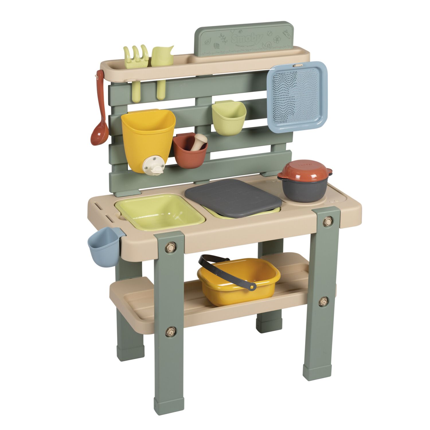 Centro giardinaggio smoby life per bambini – cucina da esterno con accessori, resistente e realistica - SMOBY