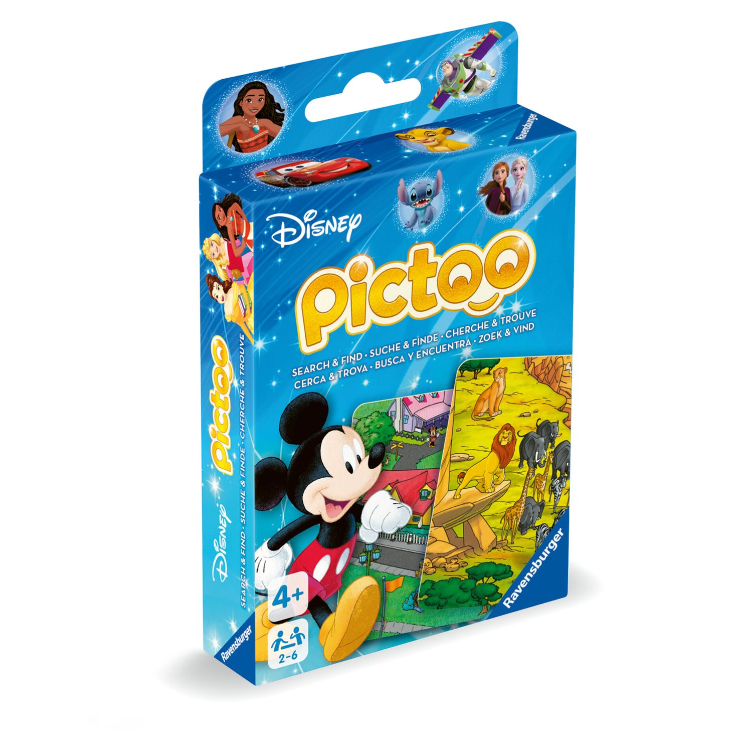 Ravensburger pictoo disney - gioco di carte - sfida immaginativa per bambini 4+ - Disney