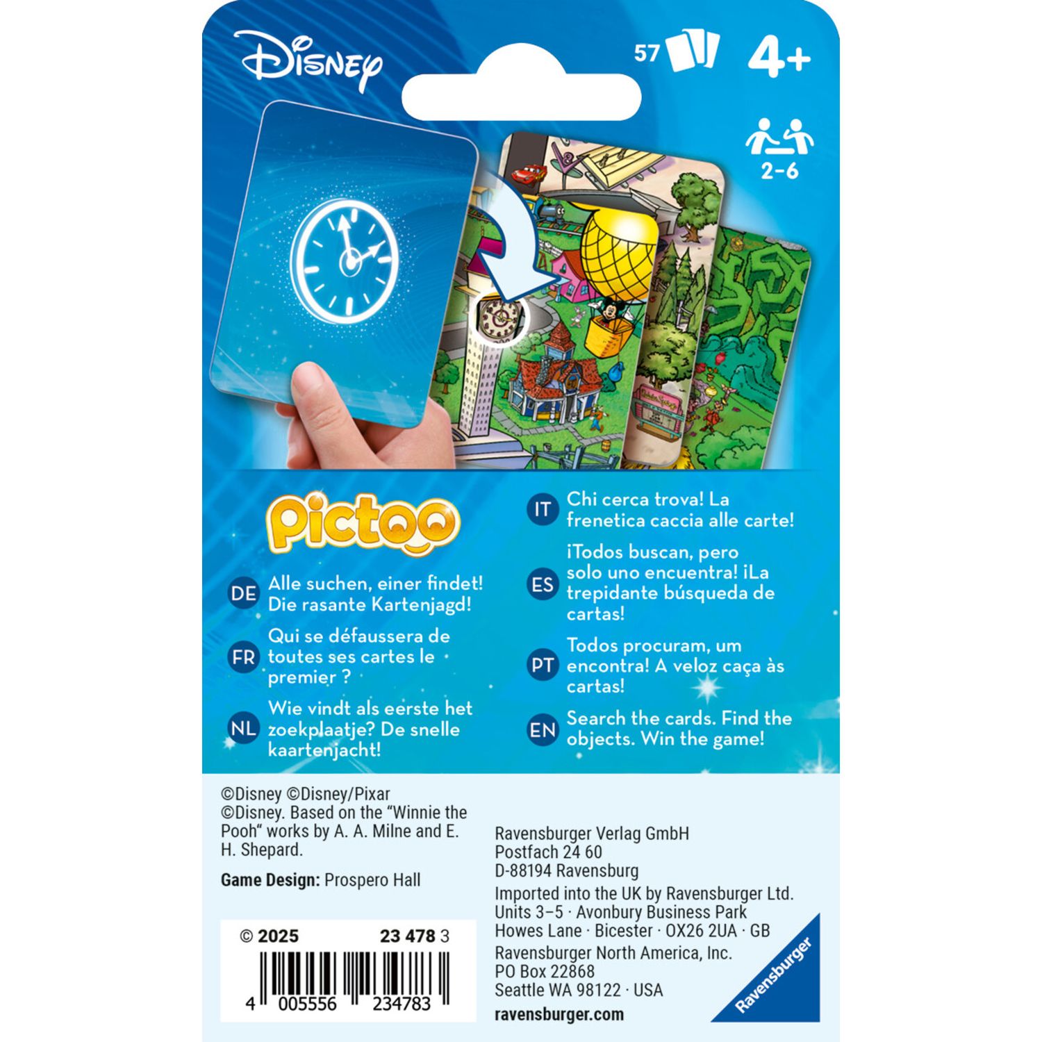 Ravensburger pictoo disney - gioco di carte - sfida immaginativa per bambini 4+ - Disney