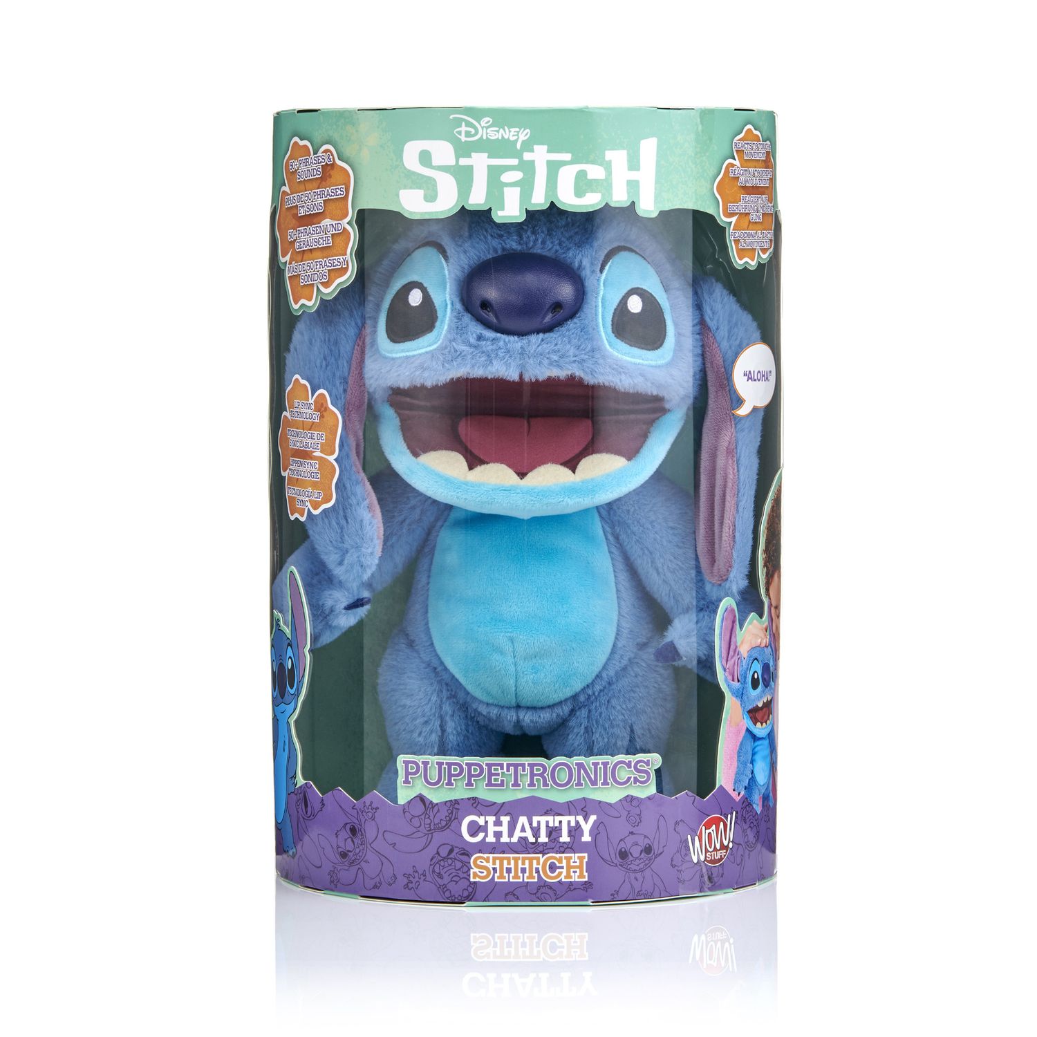 Peluche interattivo stitch 30 cm – parlante e reattivo al tocco - Disney Stitch